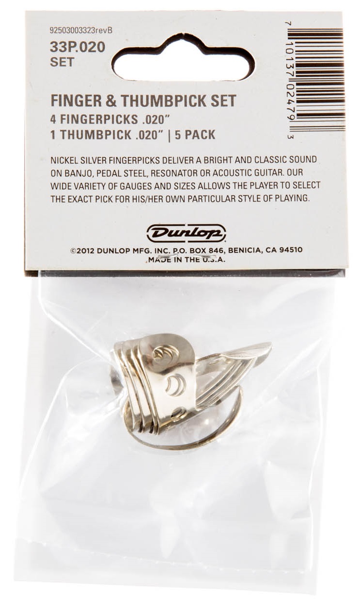 Dunlop Nickel Silver Fingerpick Set 0.020 (obrázek 4)