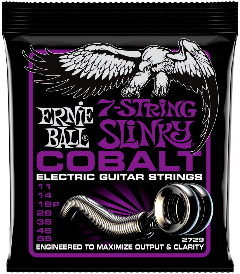 Levně Ernie Ball 2729 Cobalt 7-String Power Slinky