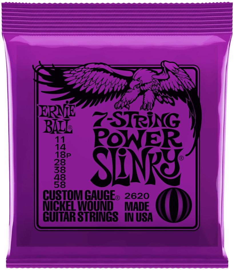 Levně Ernie Ball 2620 Nickel Wound 7-String Power Slinky