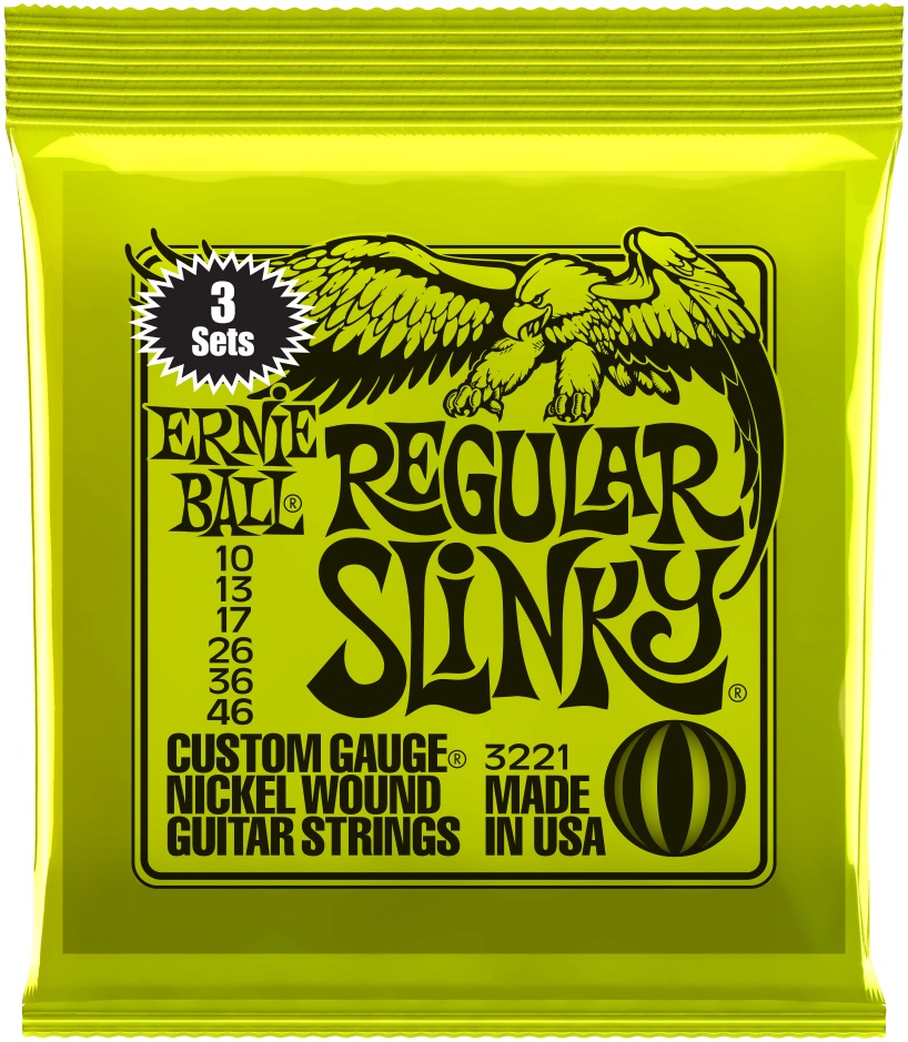 Levně Ernie Ball 3221 Nickel Wound Regular Slinky 3 Pack