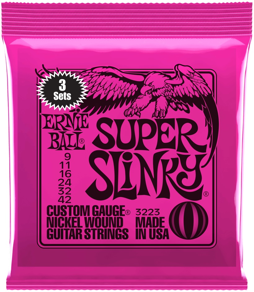 Levně Ernie Ball 3223 Nickel Wound Super Slinky 3 Pack