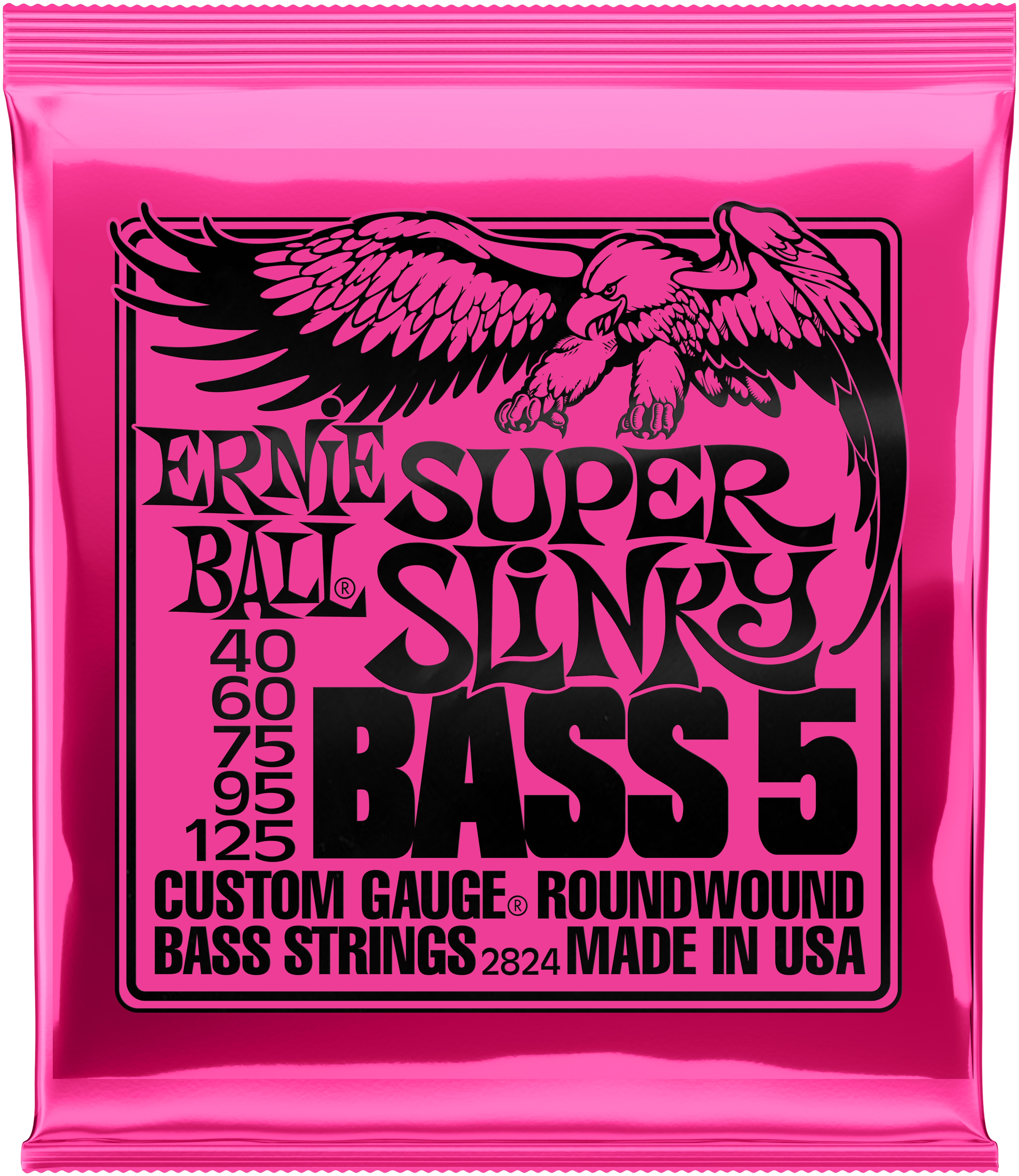 Levně Ernie Ball 2824 Super Slinky Nickel Wound 5-String Electric Bass 40-12