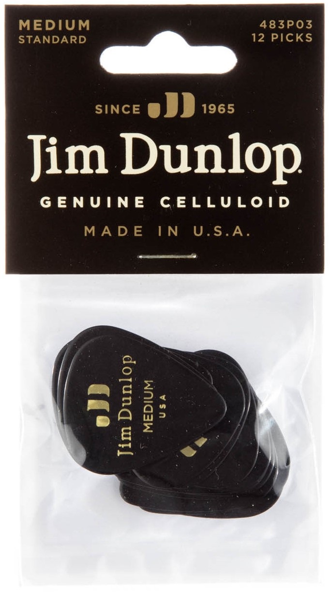 Dunlop Celluloid Black Medium (obrázek 4)