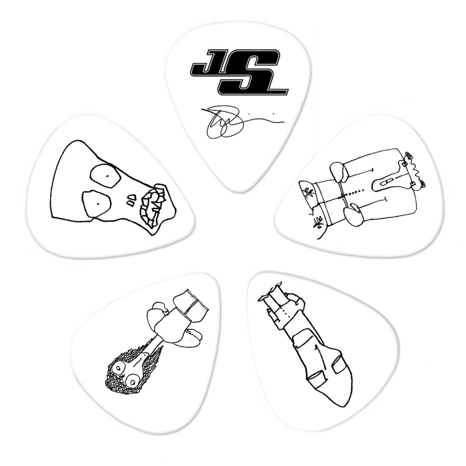 Levně D'Addario Joe Satriani Guitar Picks White Heavy