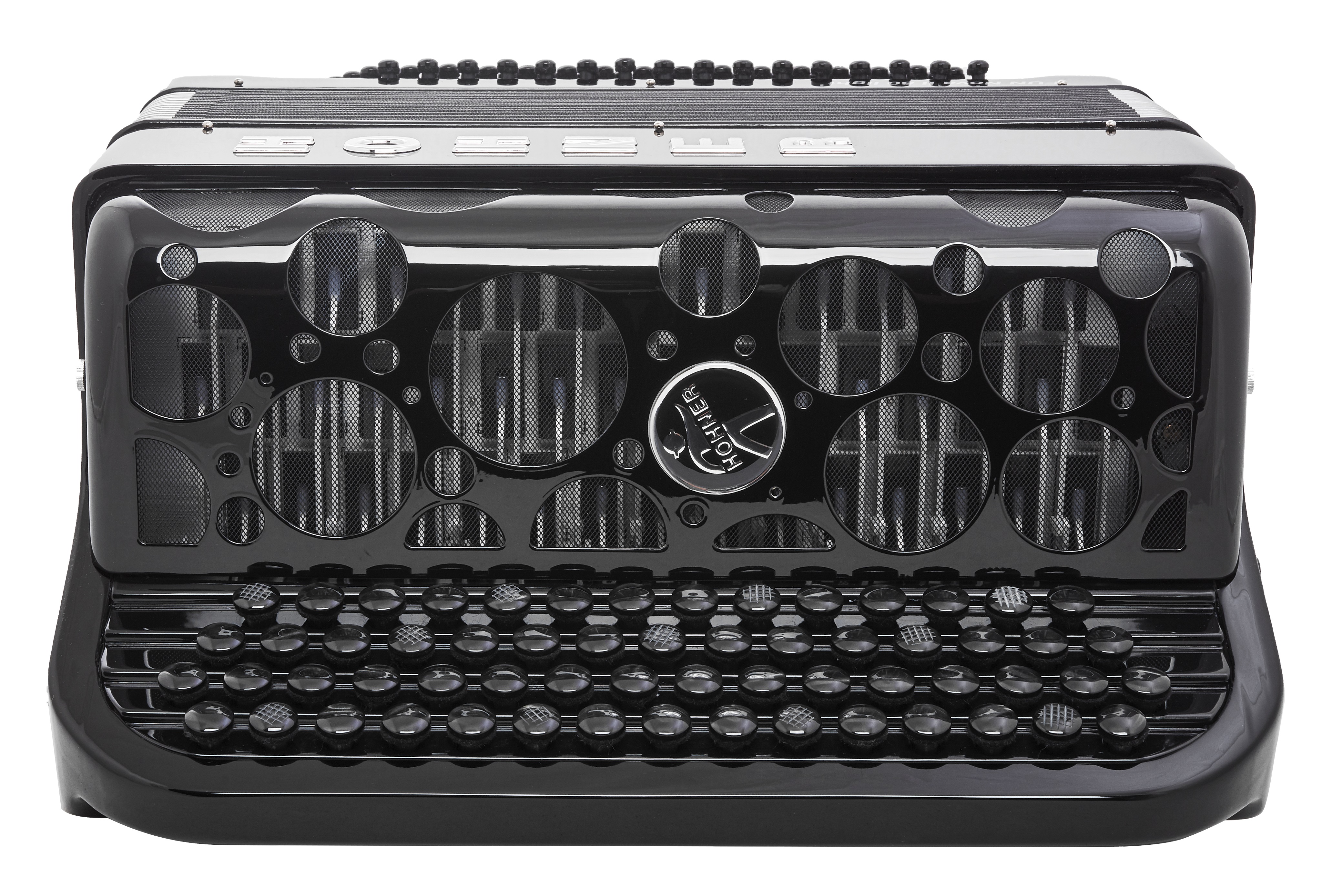 Hohner Fun Nova II 80 light, black celluloid, B-stepped (použité) (obrázek 3)