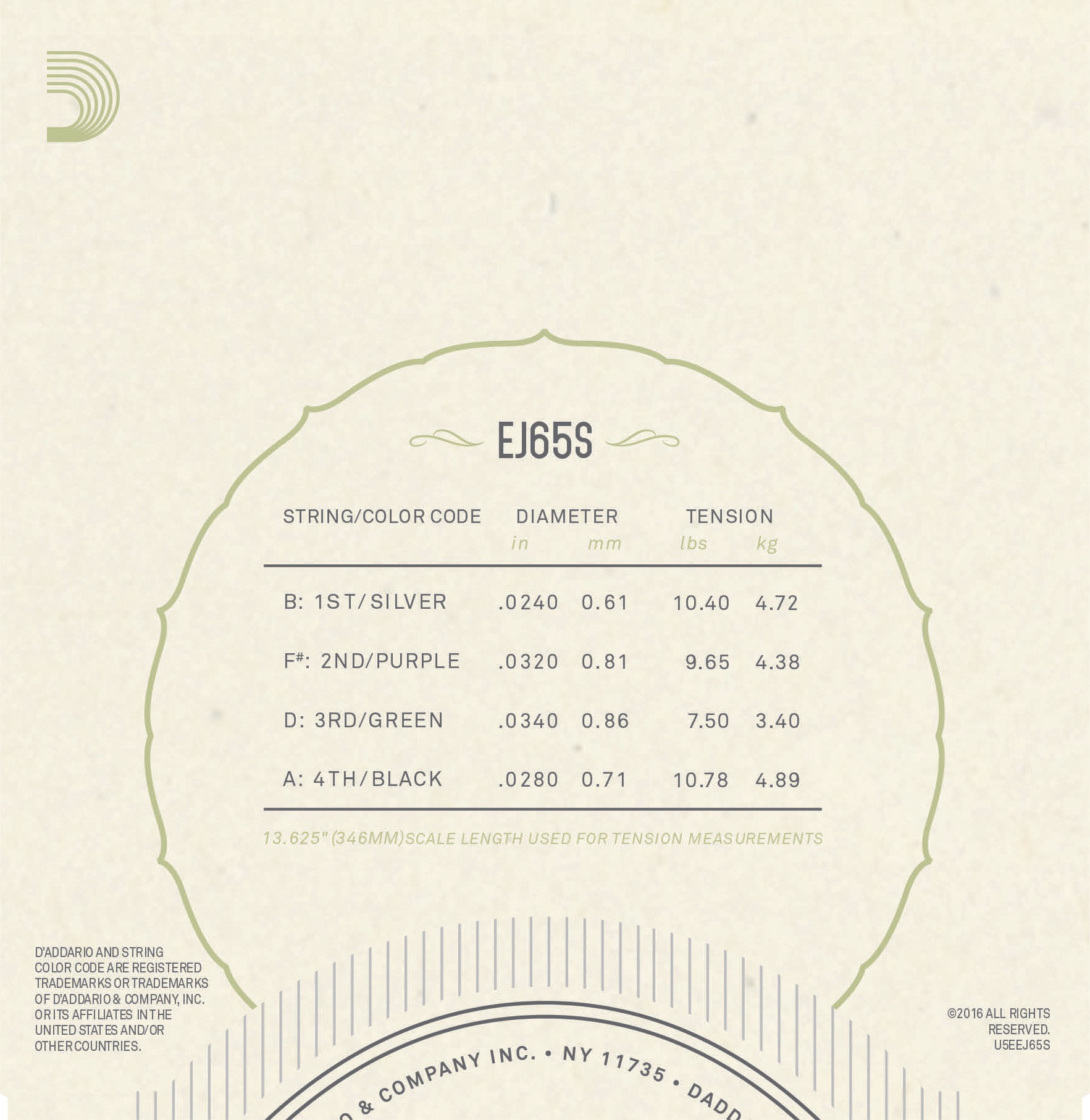 D'Addario EJ65S (obrázek 3)