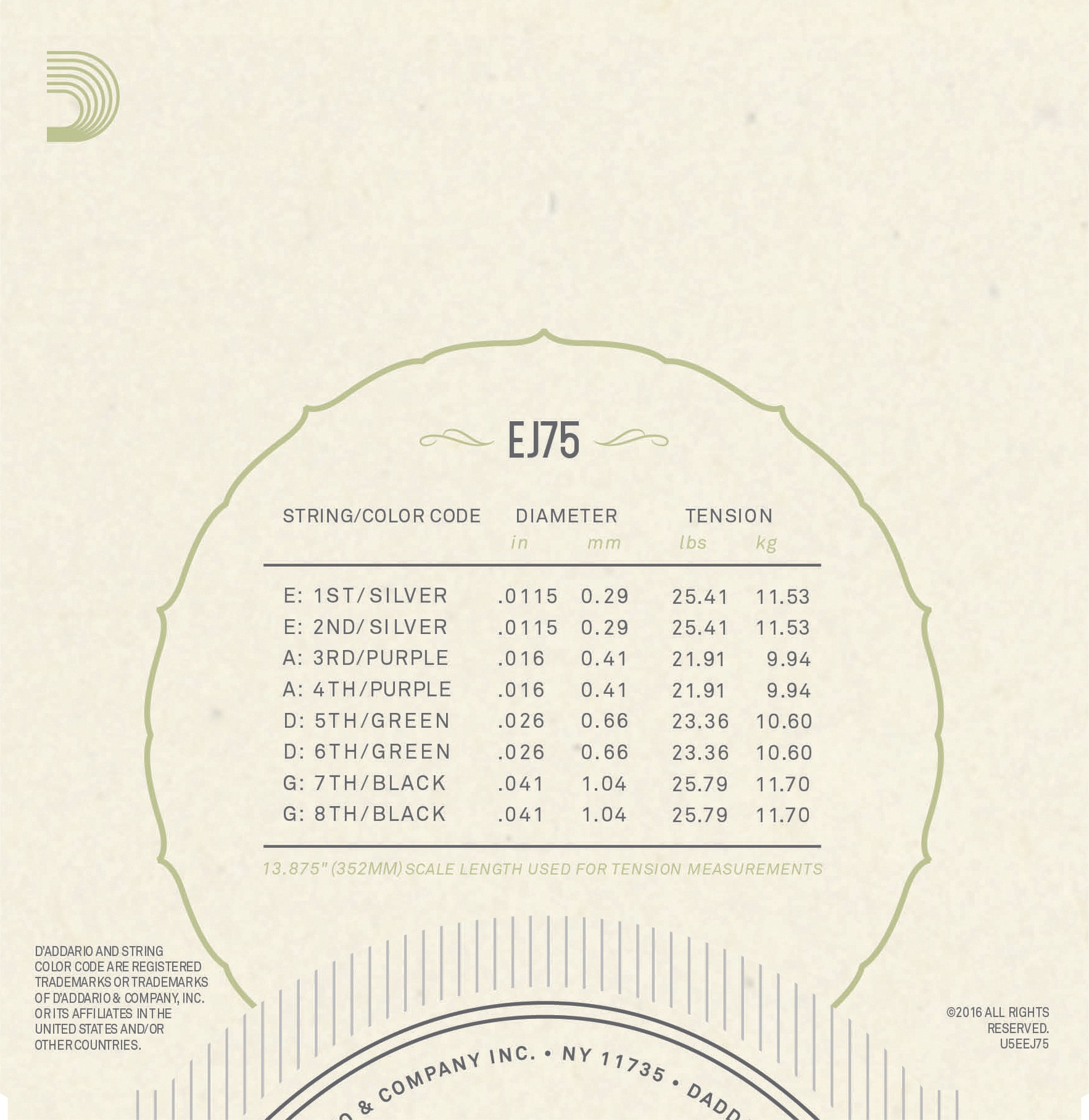 D'Addario EJ75 (obrázek 3)