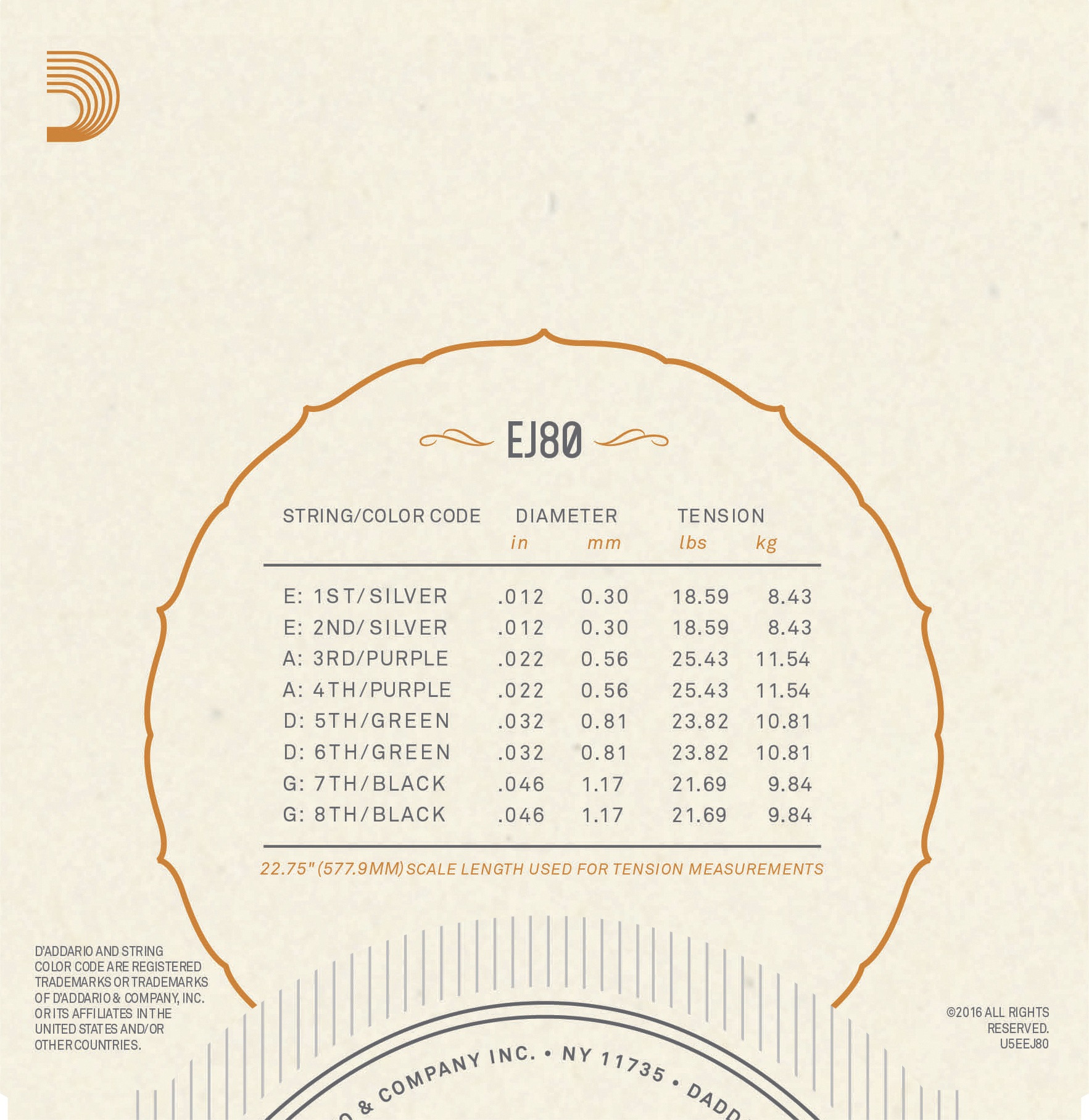 D'Addario EJ80 (obrázek 3)