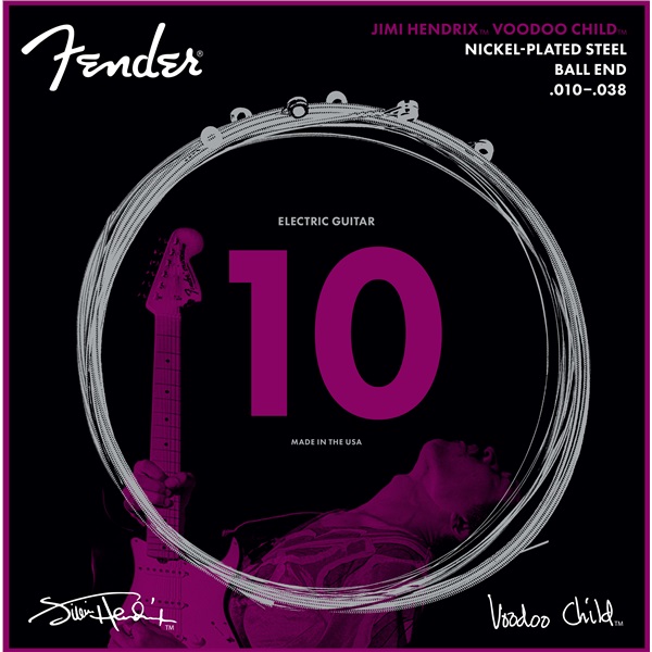 Levně Fender Hendrix Voodoo Child Ball End Nickel Plated Steel 10-38