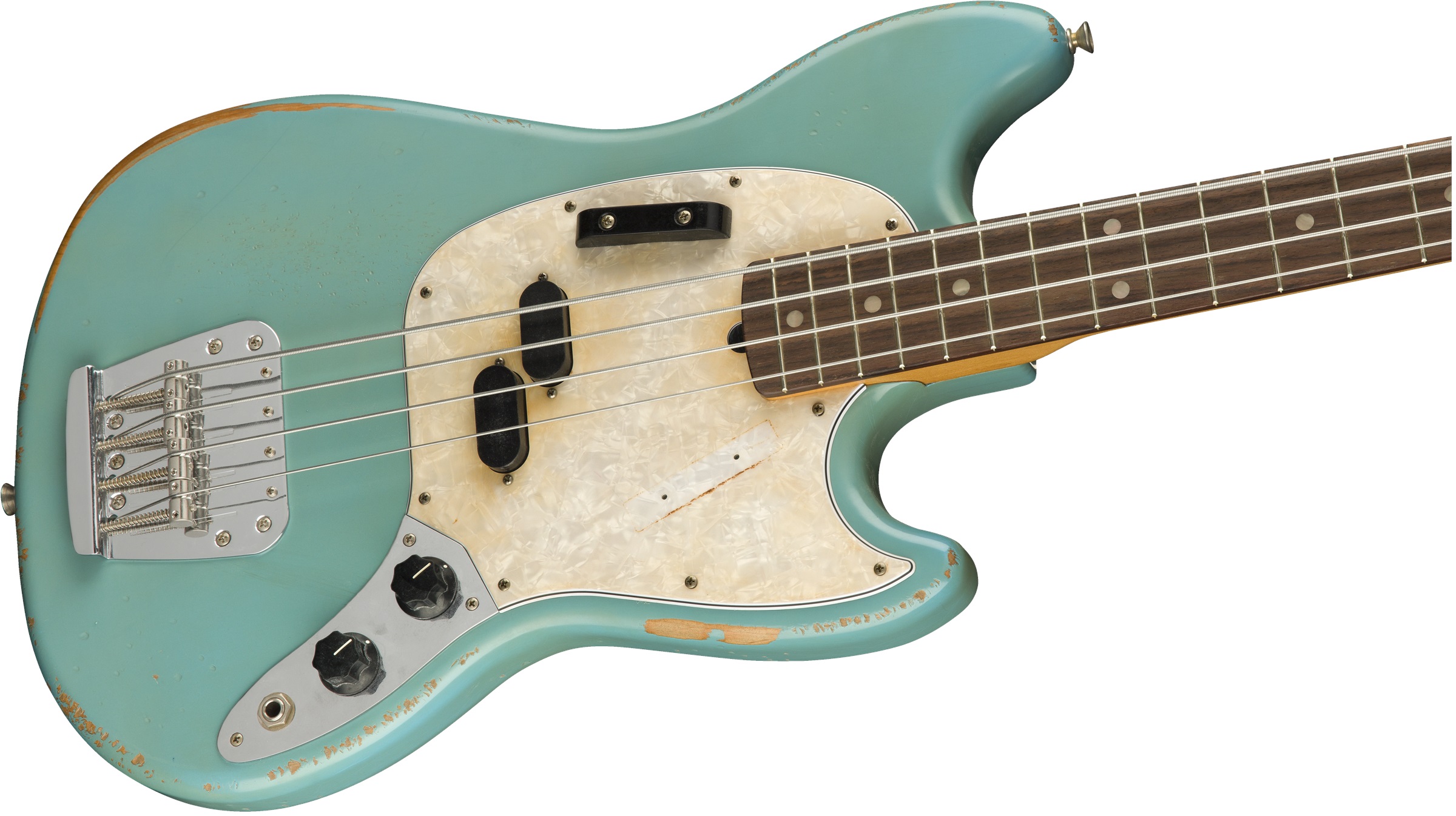 Fender JMJ Road Worn Mustang Bass RW BLK (obrázek 4)