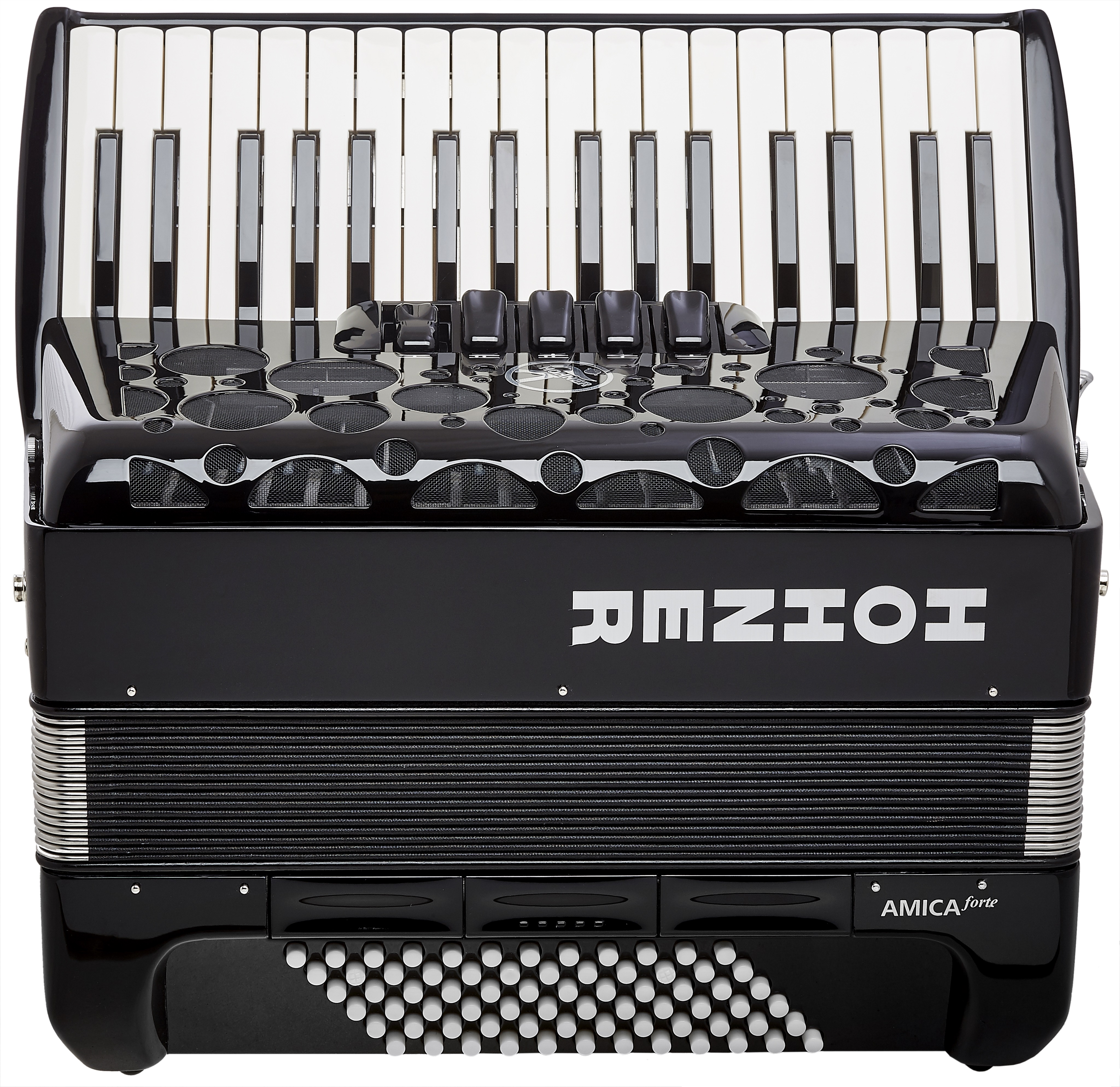 Hohner Amica Forte III 72 Black Silent Key (obrázek 3)
