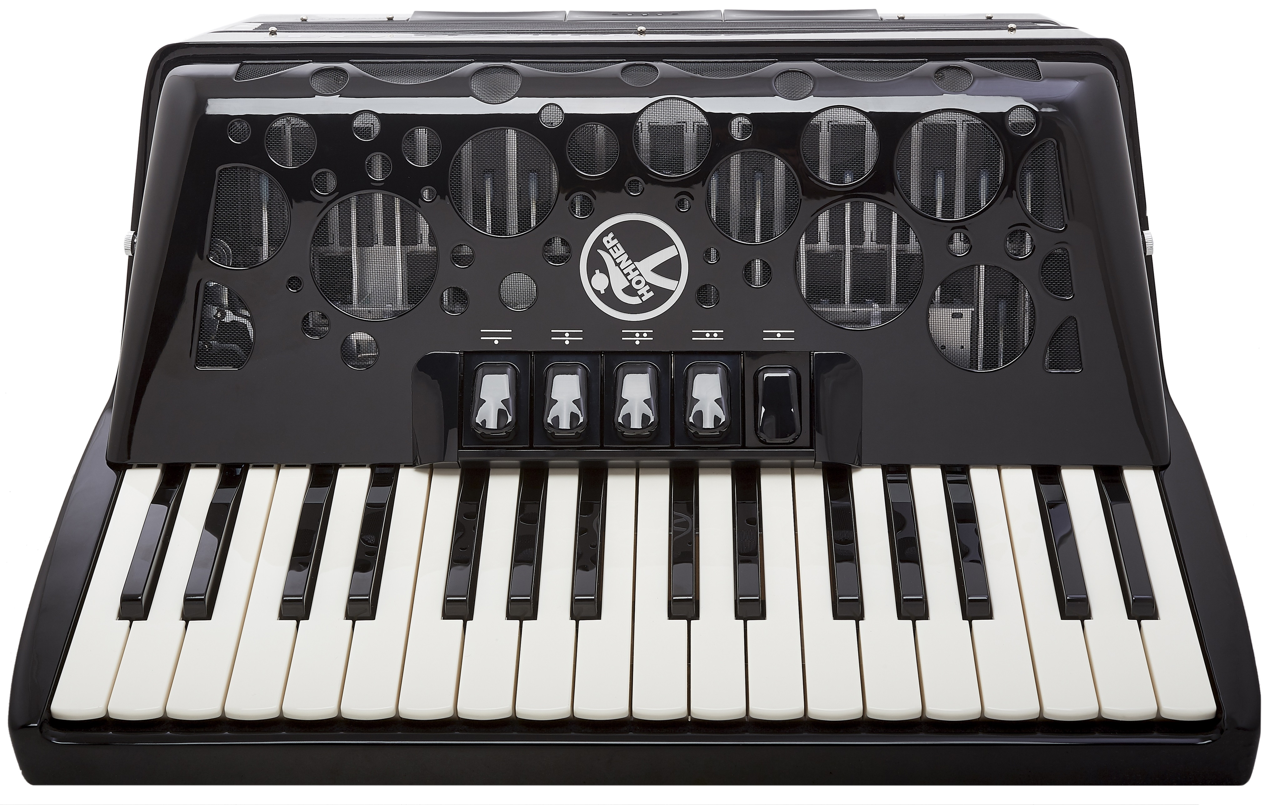 Hohner Amica Forte III 72 Black Silent Key (obrázek 4)