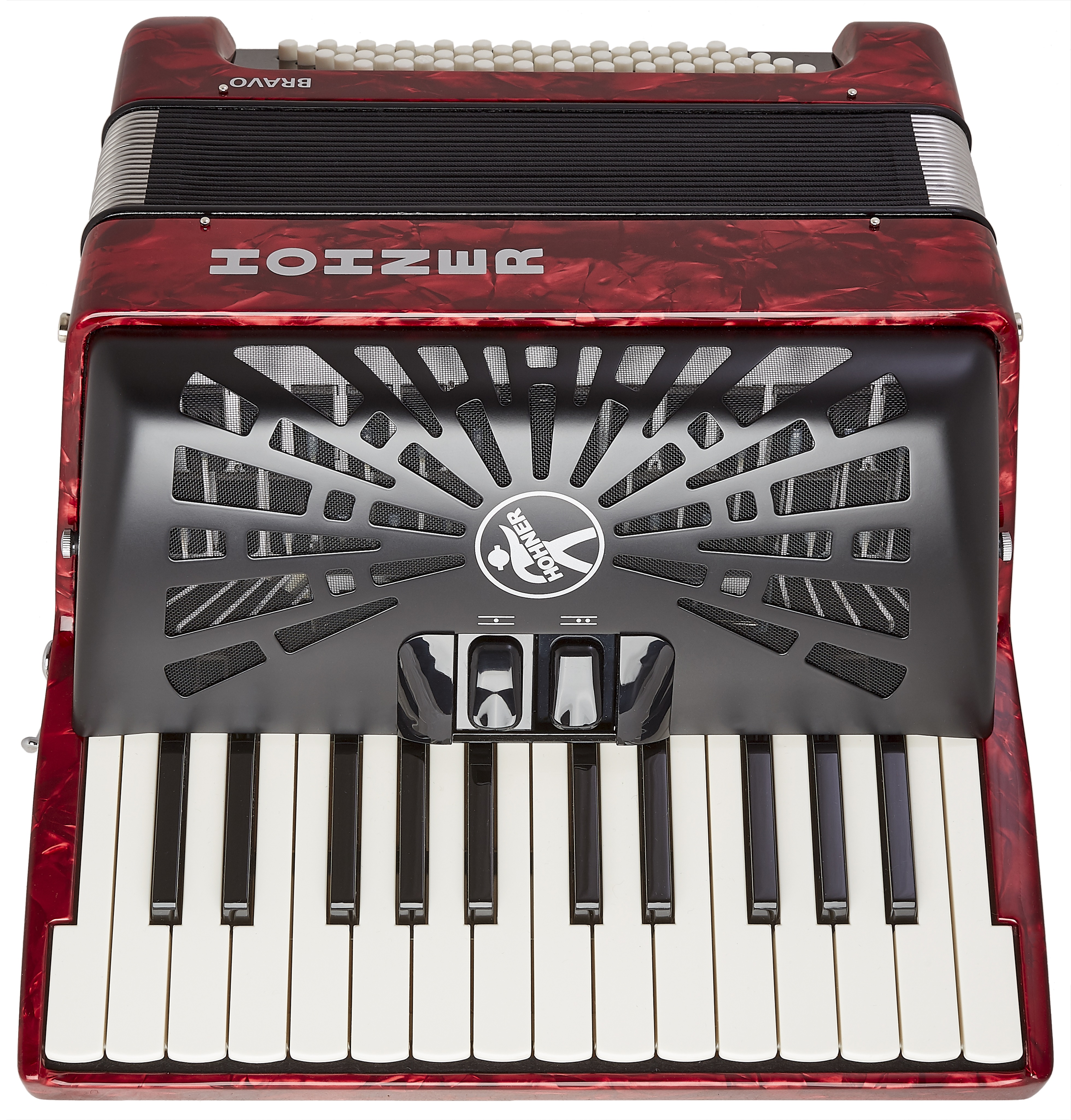 Hohner Bravo II 60 Red Silent Key (obrázek 3)