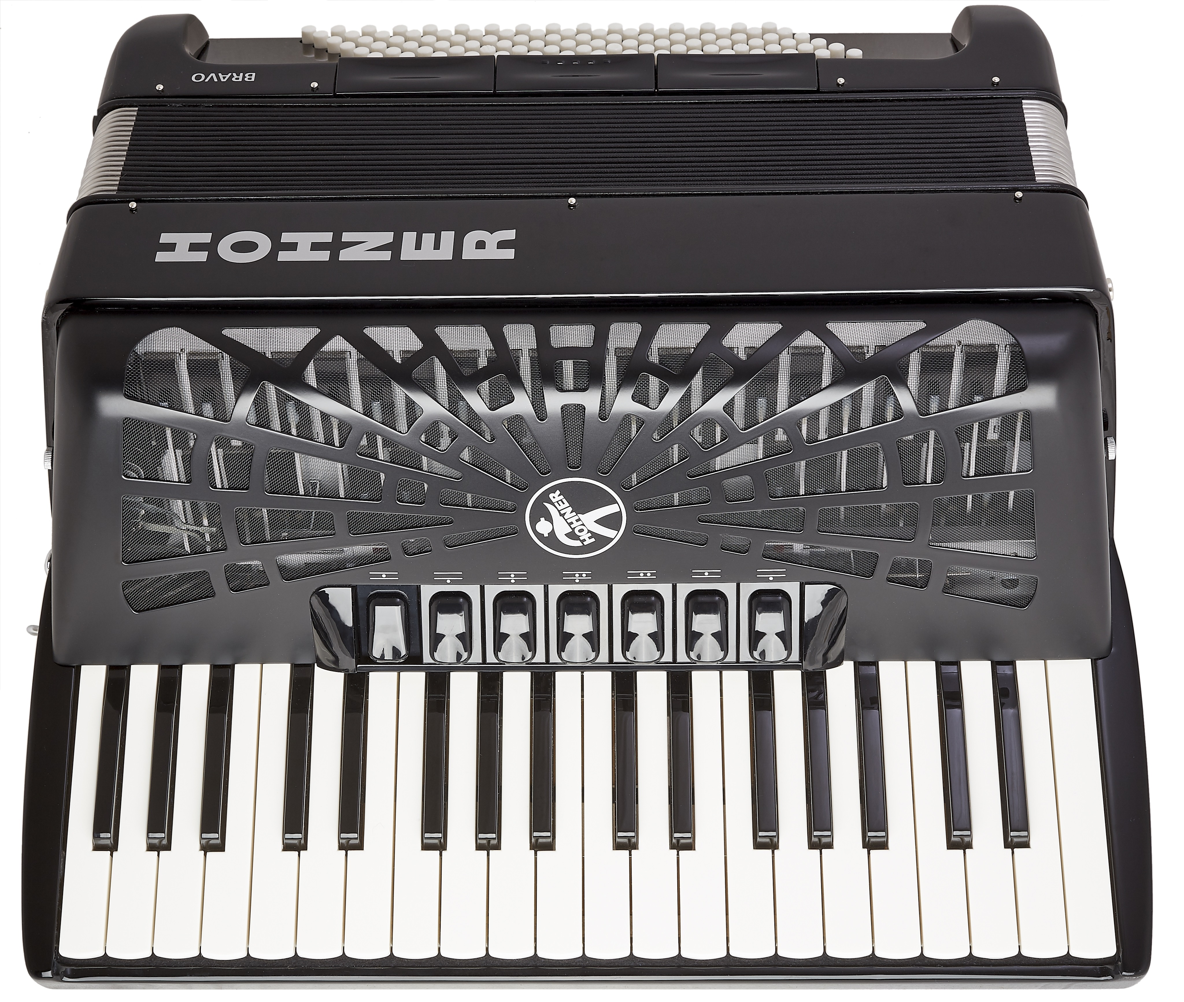 Hohner Bravo III 96 black Silent Key (obrázek 3)