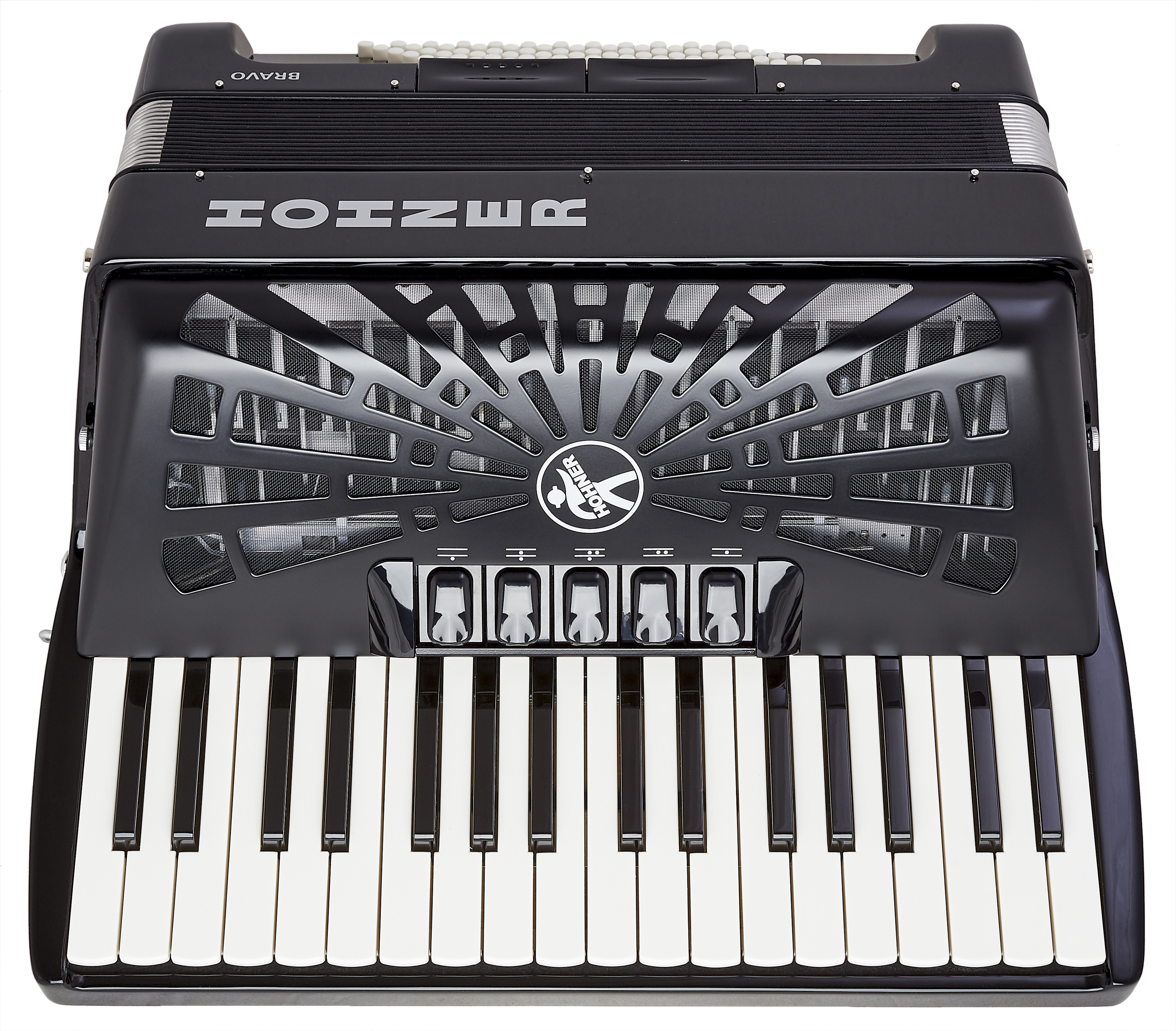Hohner Bravo III 72 Black Silent Key (obrázek 3)