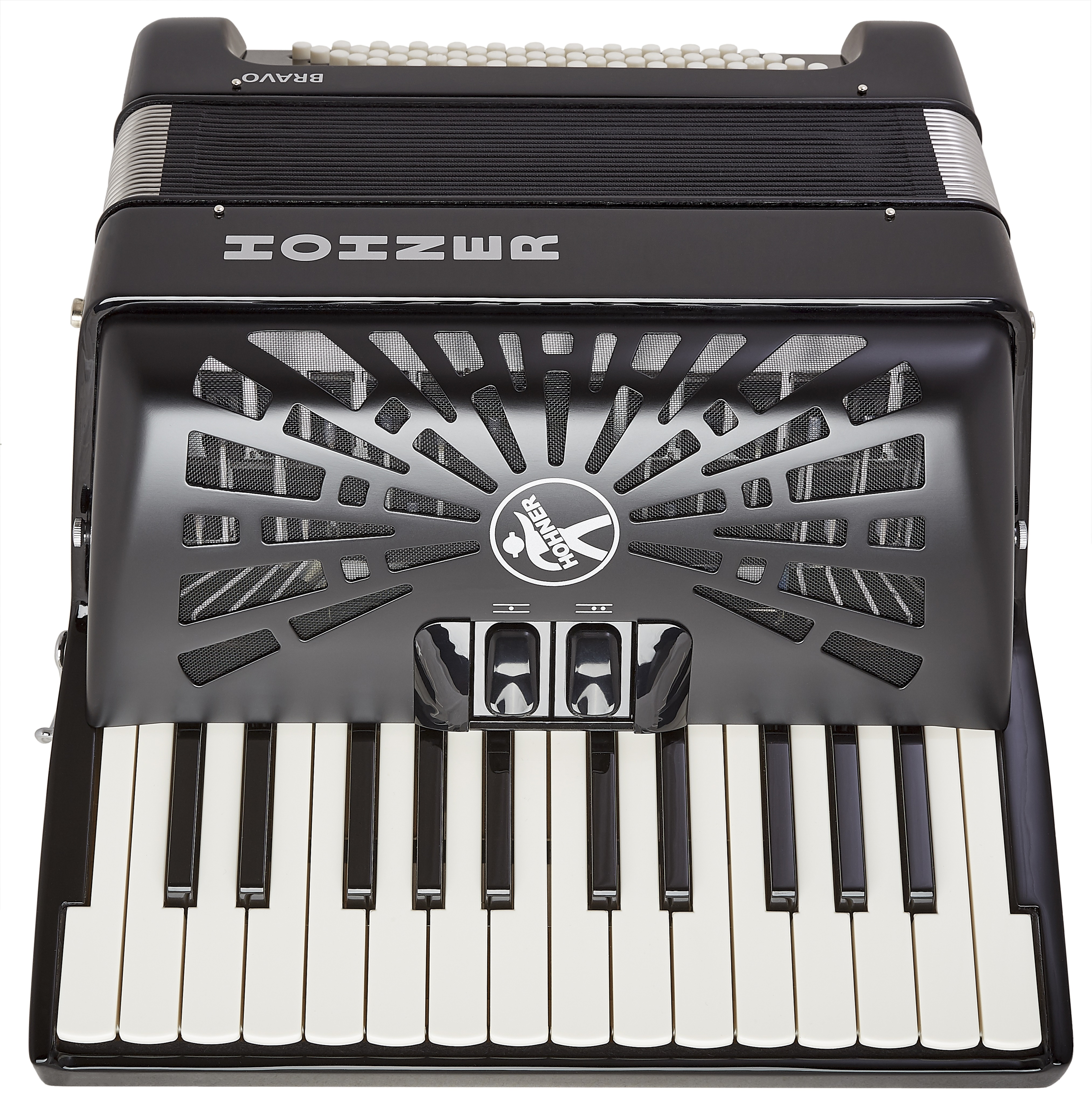 Hohner Bravo II 60 black Silent Key (obrázek 3)