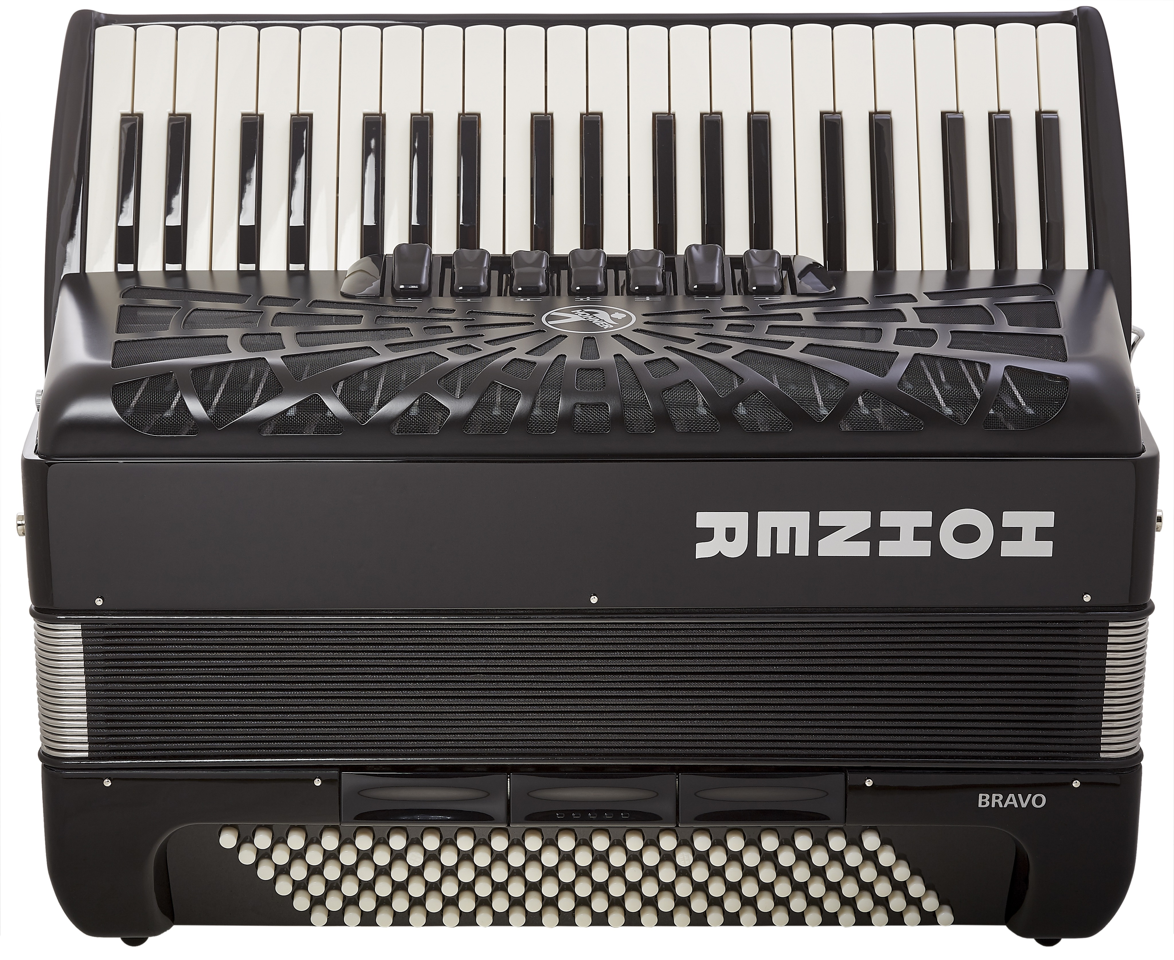 Hohner Bravo III 120 black Silent Key (obrázek 3)