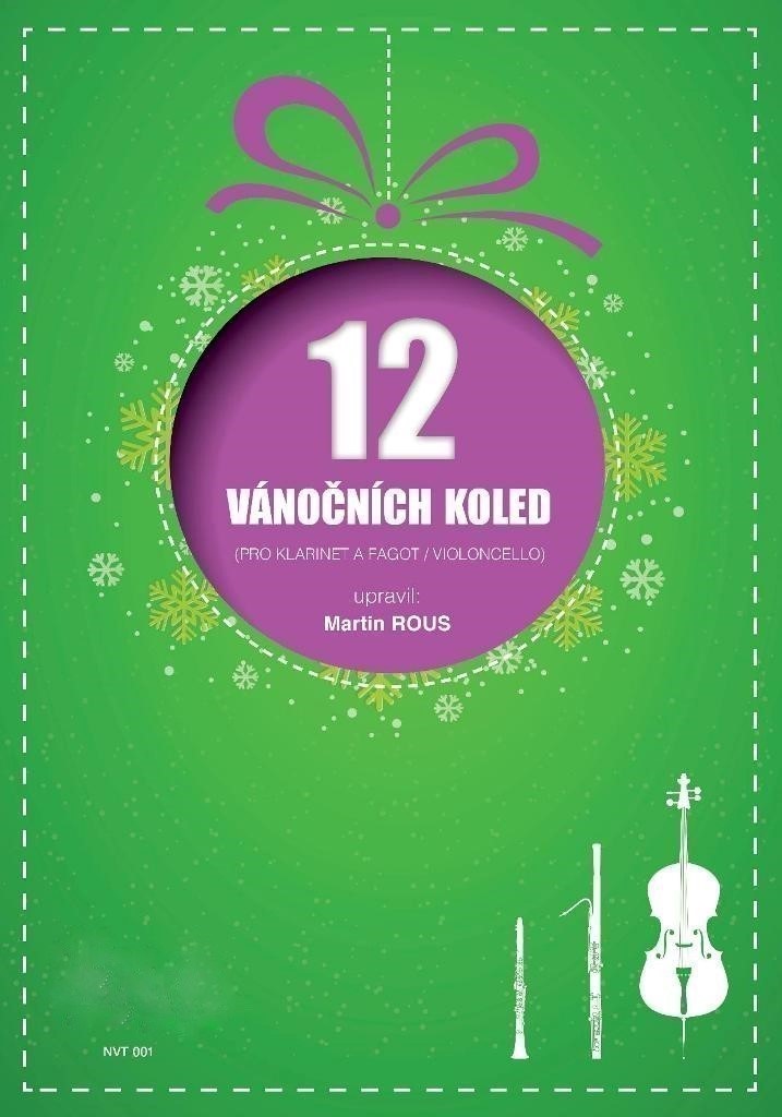 Levně KN 12 Vánočních koled pro klarinet a fagot (violoncello)