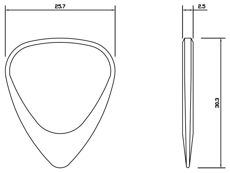 Timber Tones Metal Tones Titanium Pick (obrázek 3)