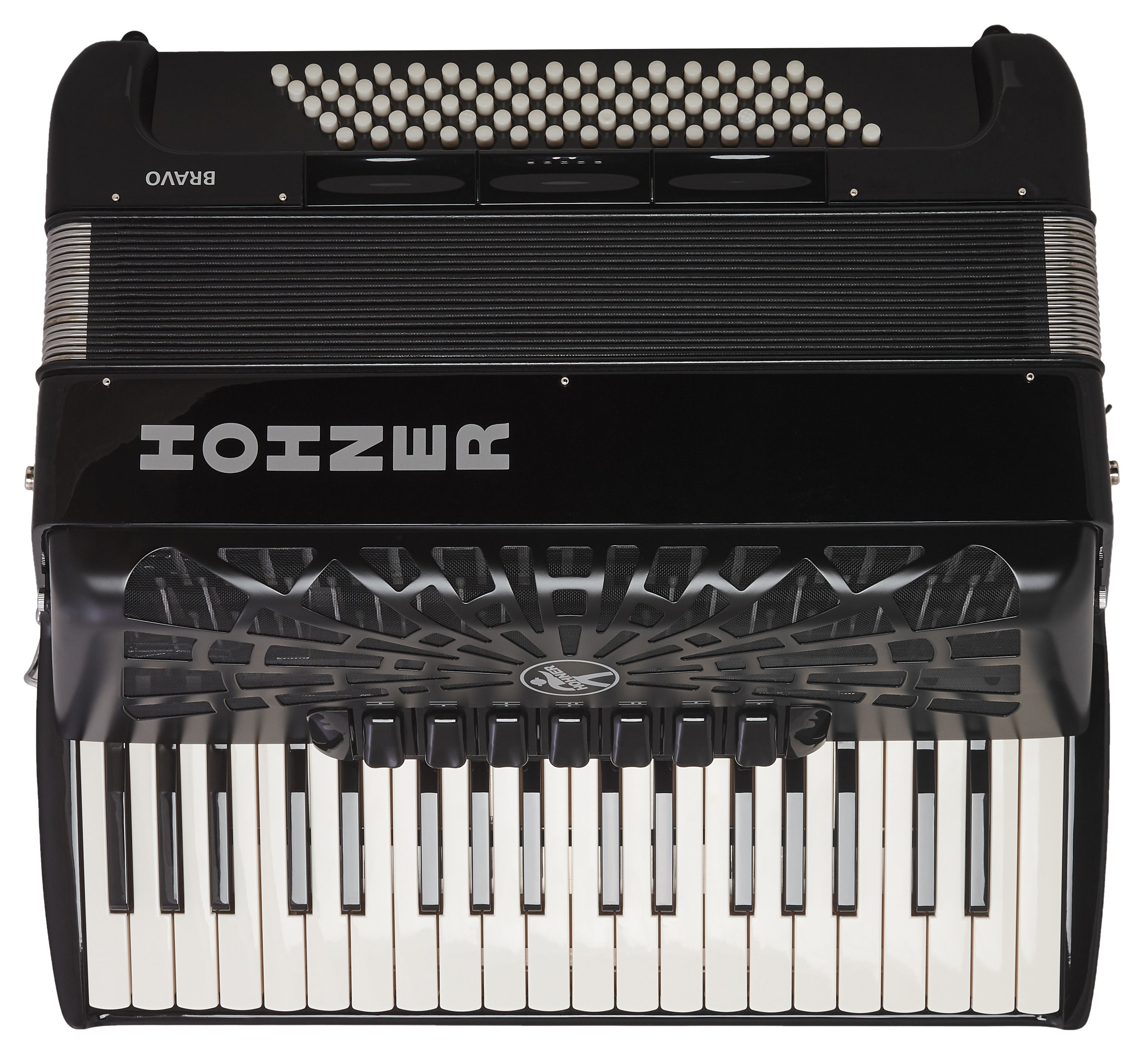 Hohner Bravo III 80 Black Silent Key (obrázek 3)