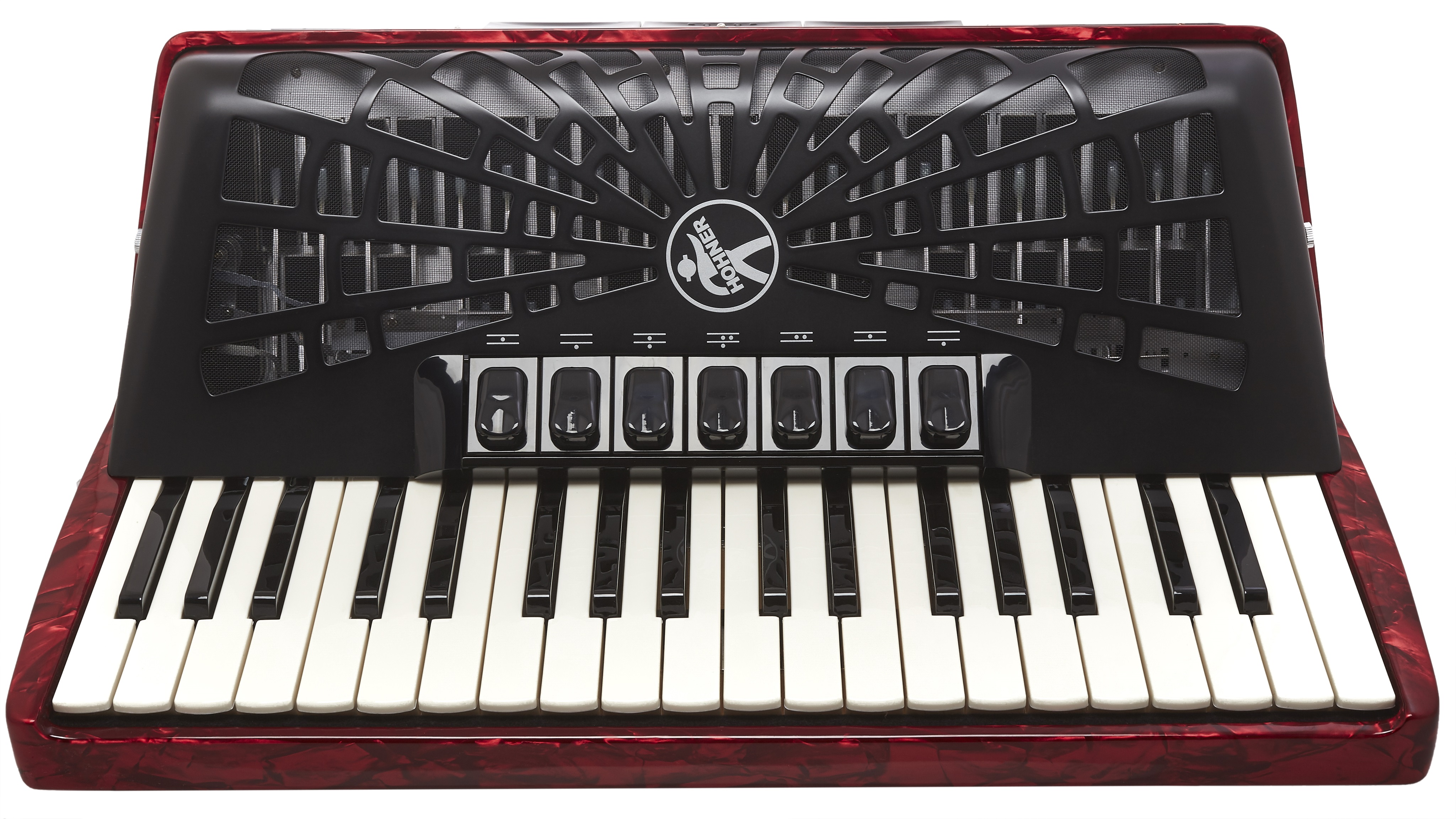 Hohner Bravo III 80 Red Silent Key (obrázek 3)