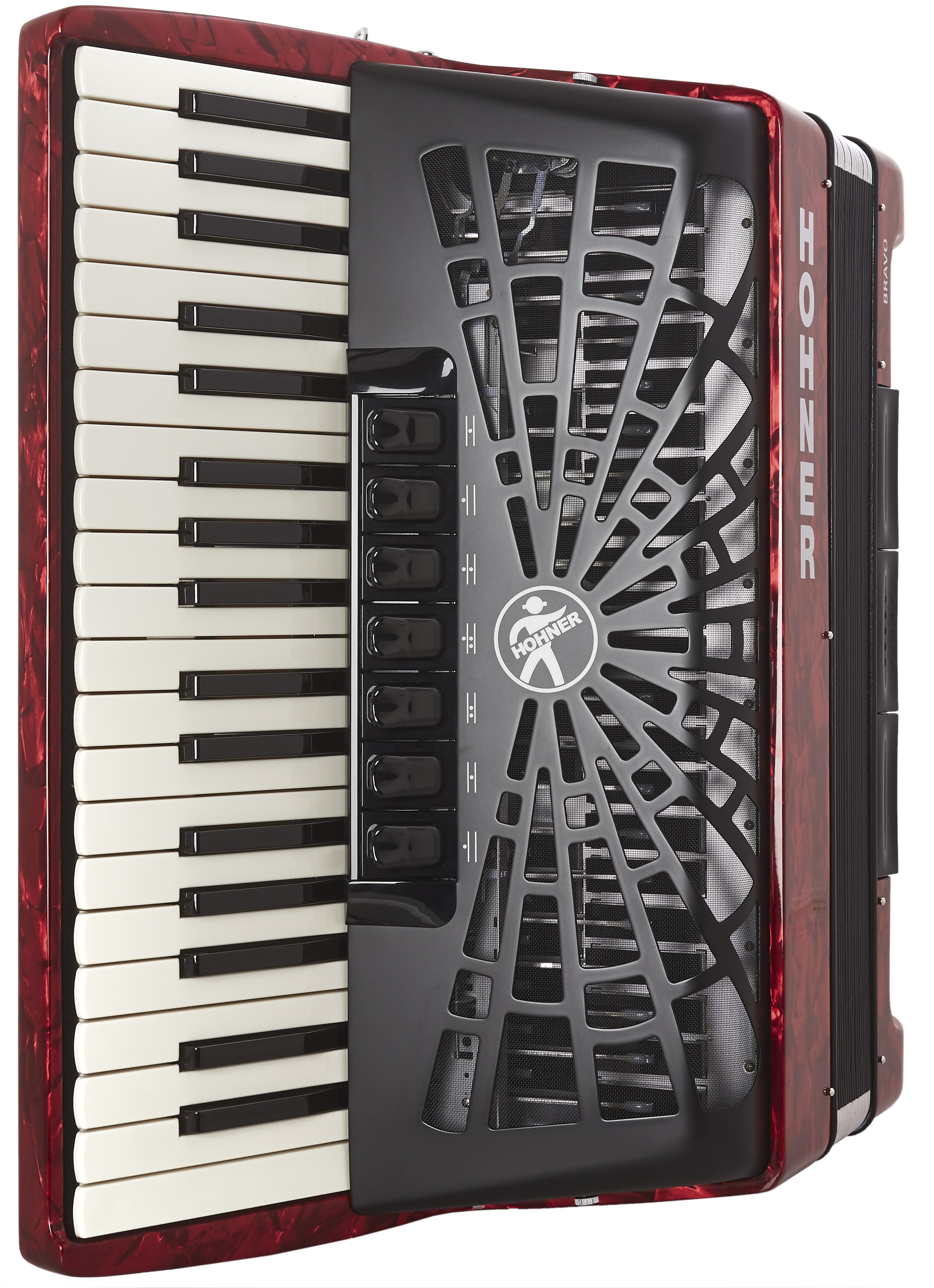 Hohner Bravo III 80 Red Silent Key (obrázek 4)