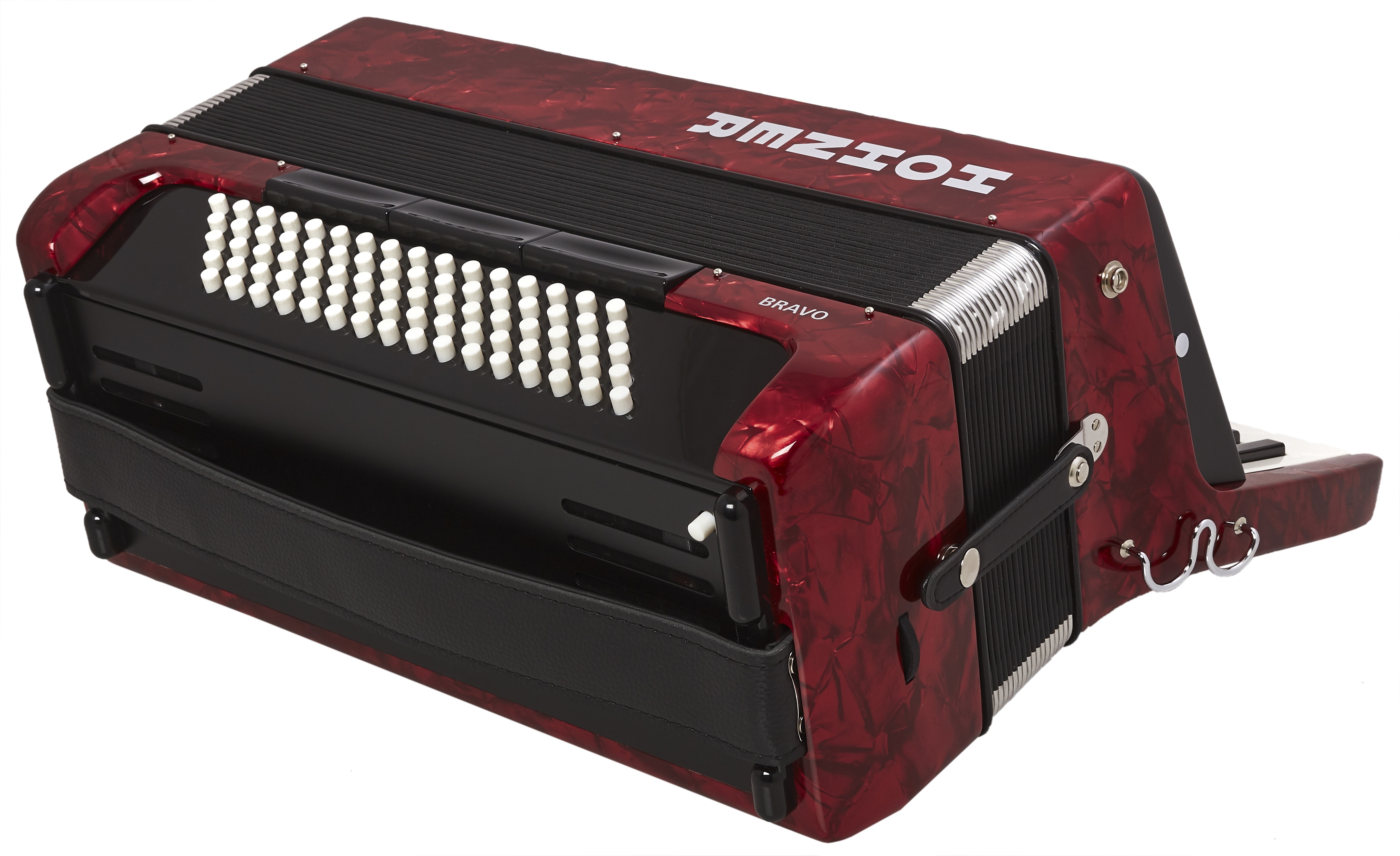 Hohner Bravo III 80 Red Silent Key (obrázek 5)