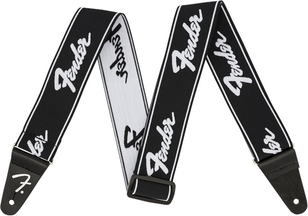 Levně Fender WeighLess Strap Black/White