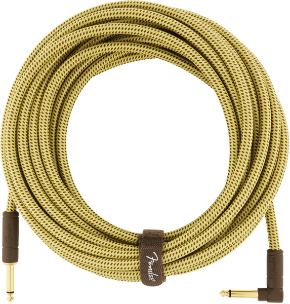 Fender Deluxe Series 25' Instrument Cable Tweed Angled (obrázek 4)