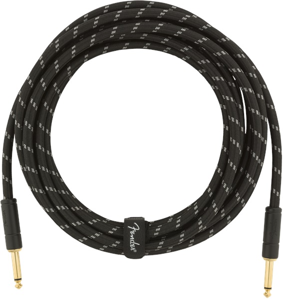 Fender Deluxe Series 15' Instrument Cable Black Tweed (obrázek 3)