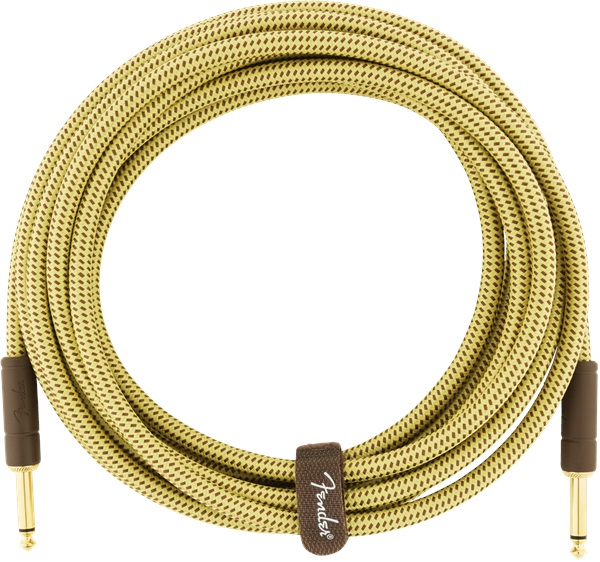 Fender Deluxe Series 15' Instrument Cable Tweed (obrázek 3)