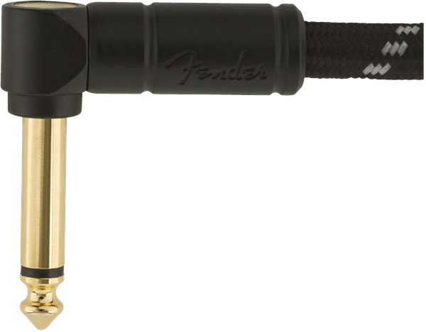 Fender Deluxe Series 15' Instrument Cable Black Tweed Angled (obrázek 3)