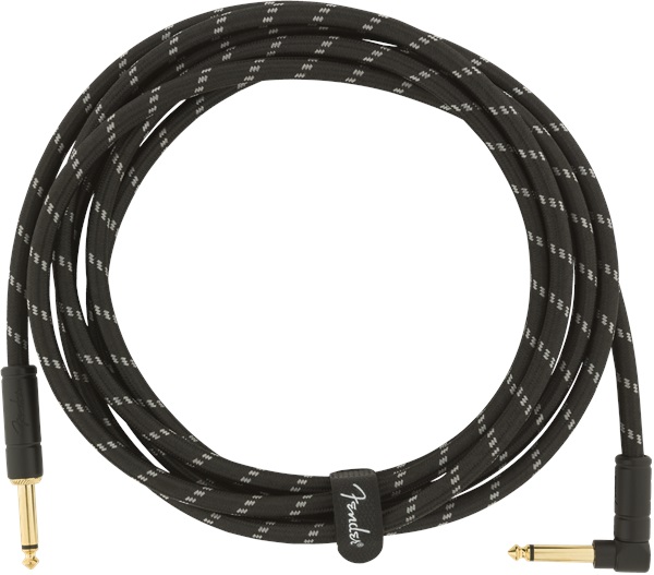 Fender Deluxe Series 10' Instrument Cable Black Tweed Angled (obrázek 4)