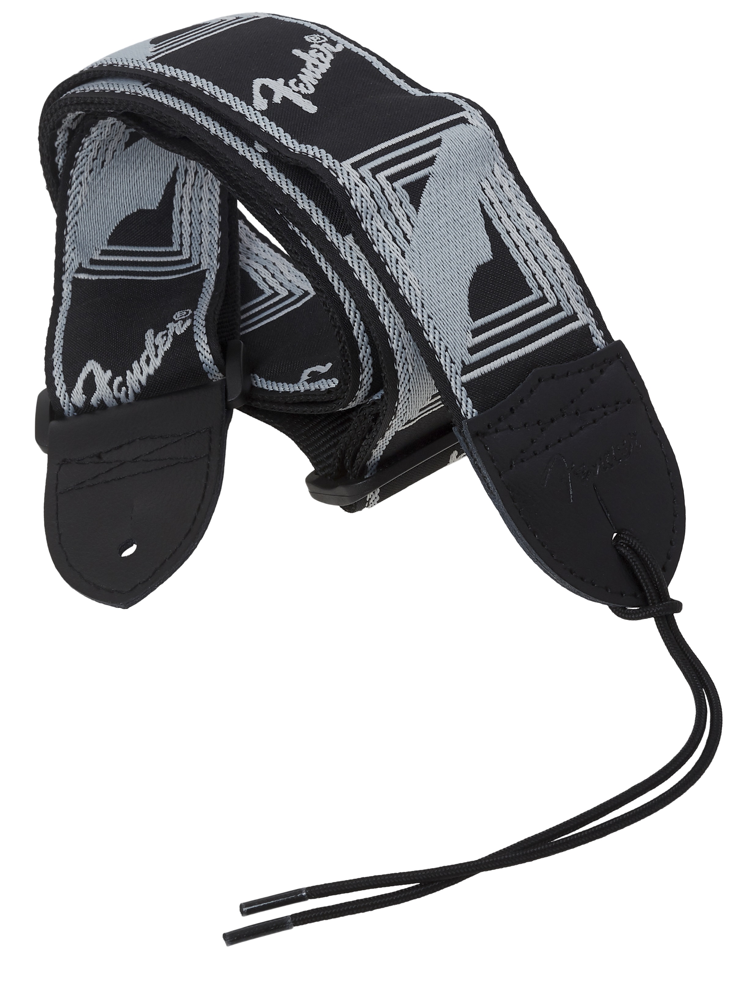 Levně Fender Monogramm Strap Black-Light Grey-Dark Grey