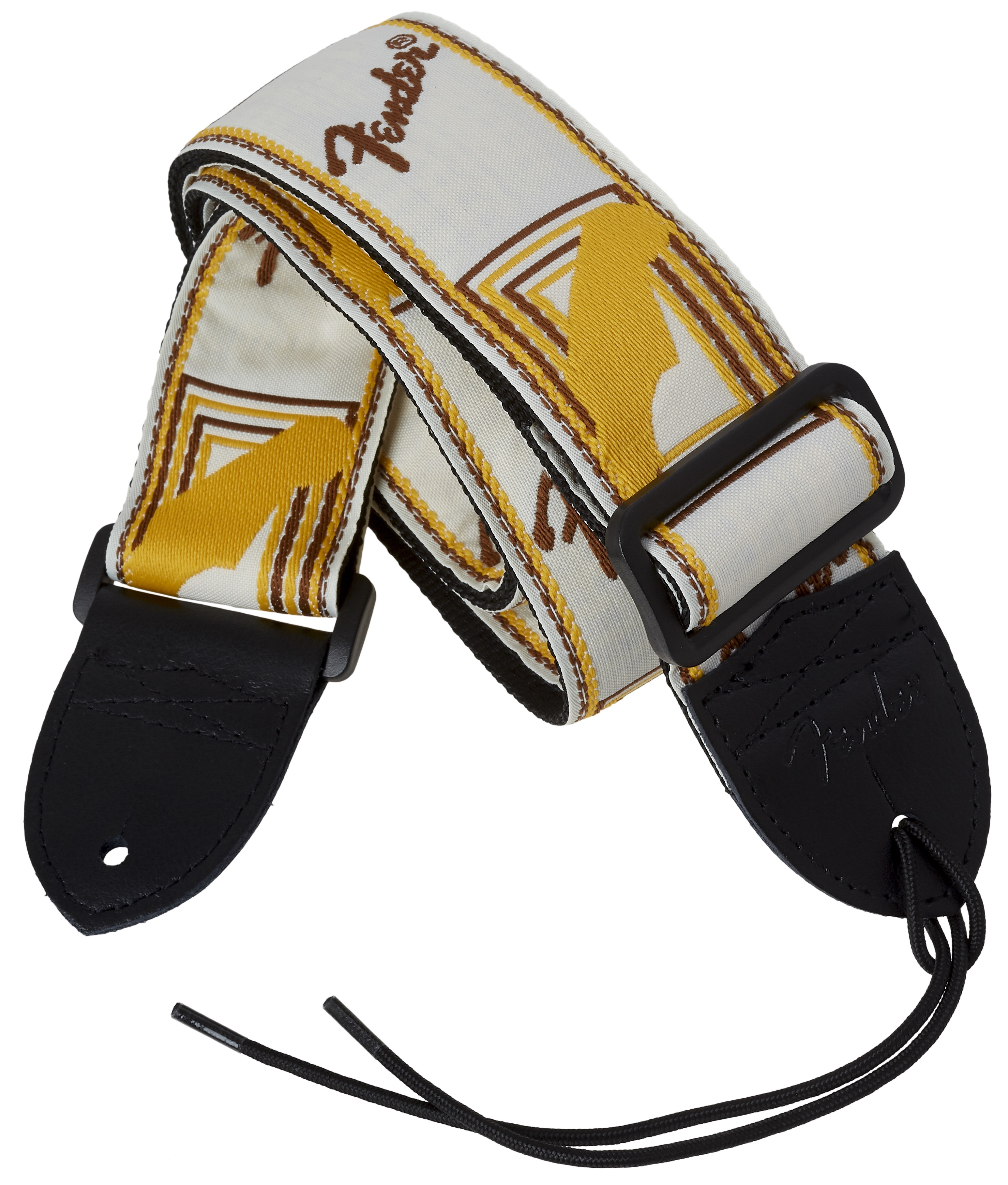 Levně Fender Monogramm Strap White-Yellow-Brown
