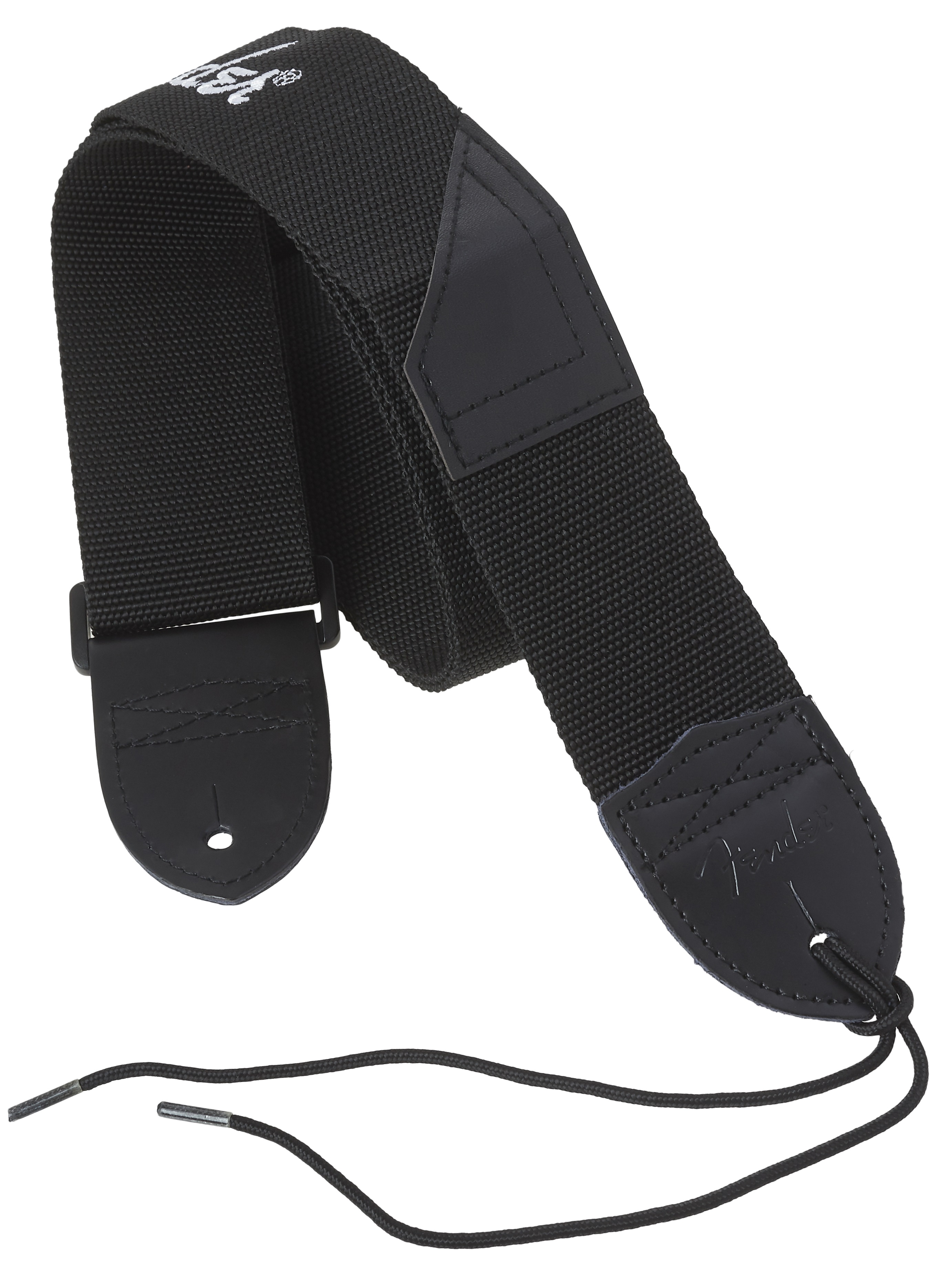 Levně Fender 2" Black Poly Strap with White Logo