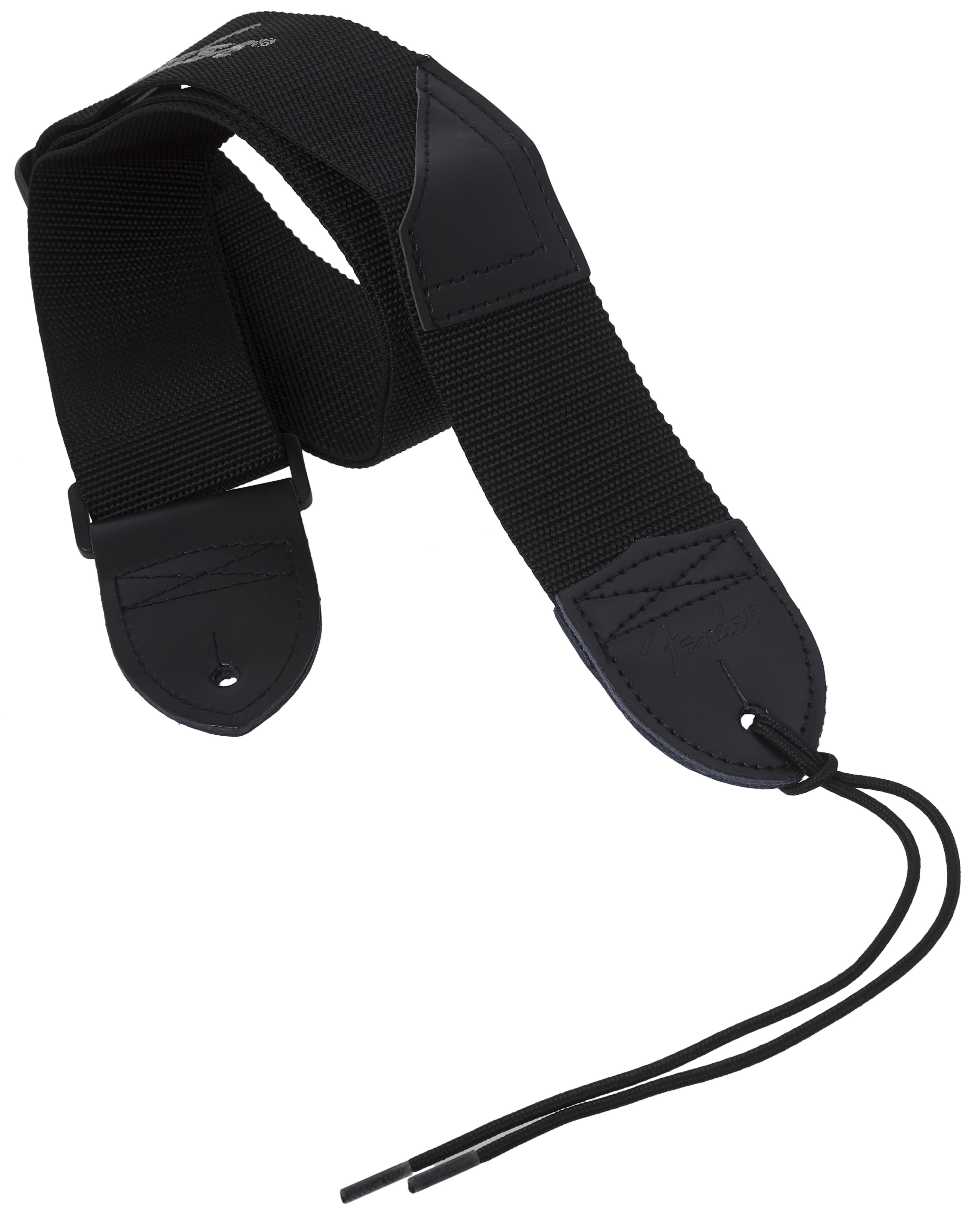 Levně Fender 2" Black Poly Strap with Grey Logo