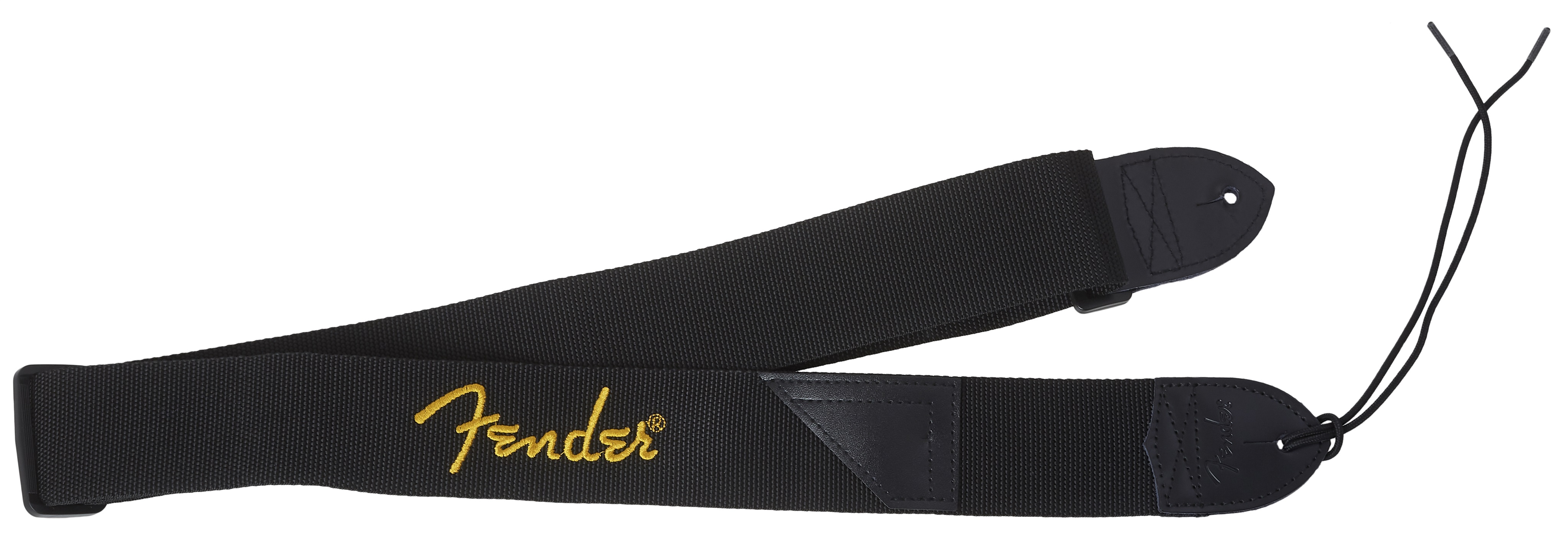 Levně Fender 2" Black Poly Strap with Yellow Logo