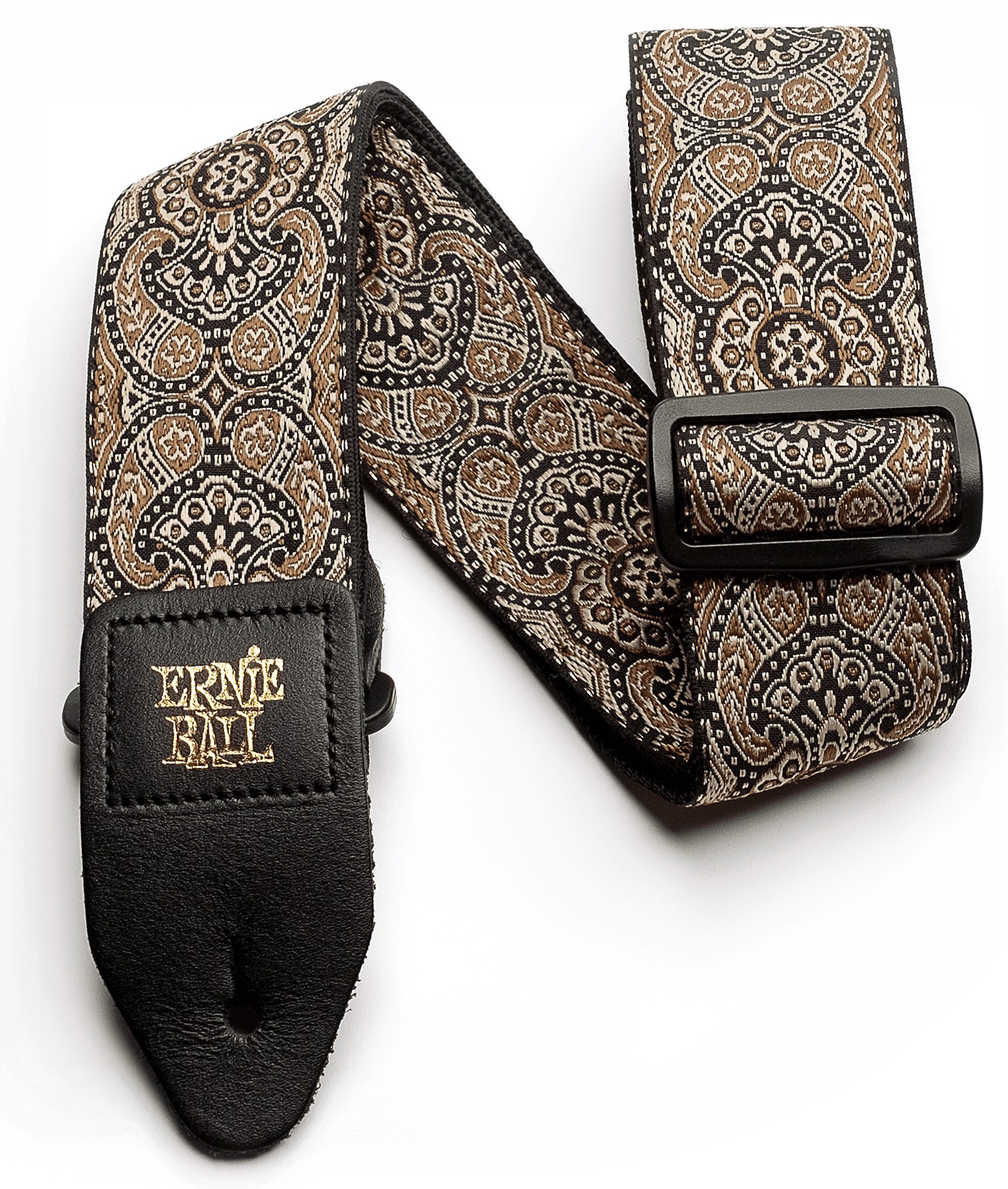 Levně Ernie Ball Gold & Black Paisley Strap