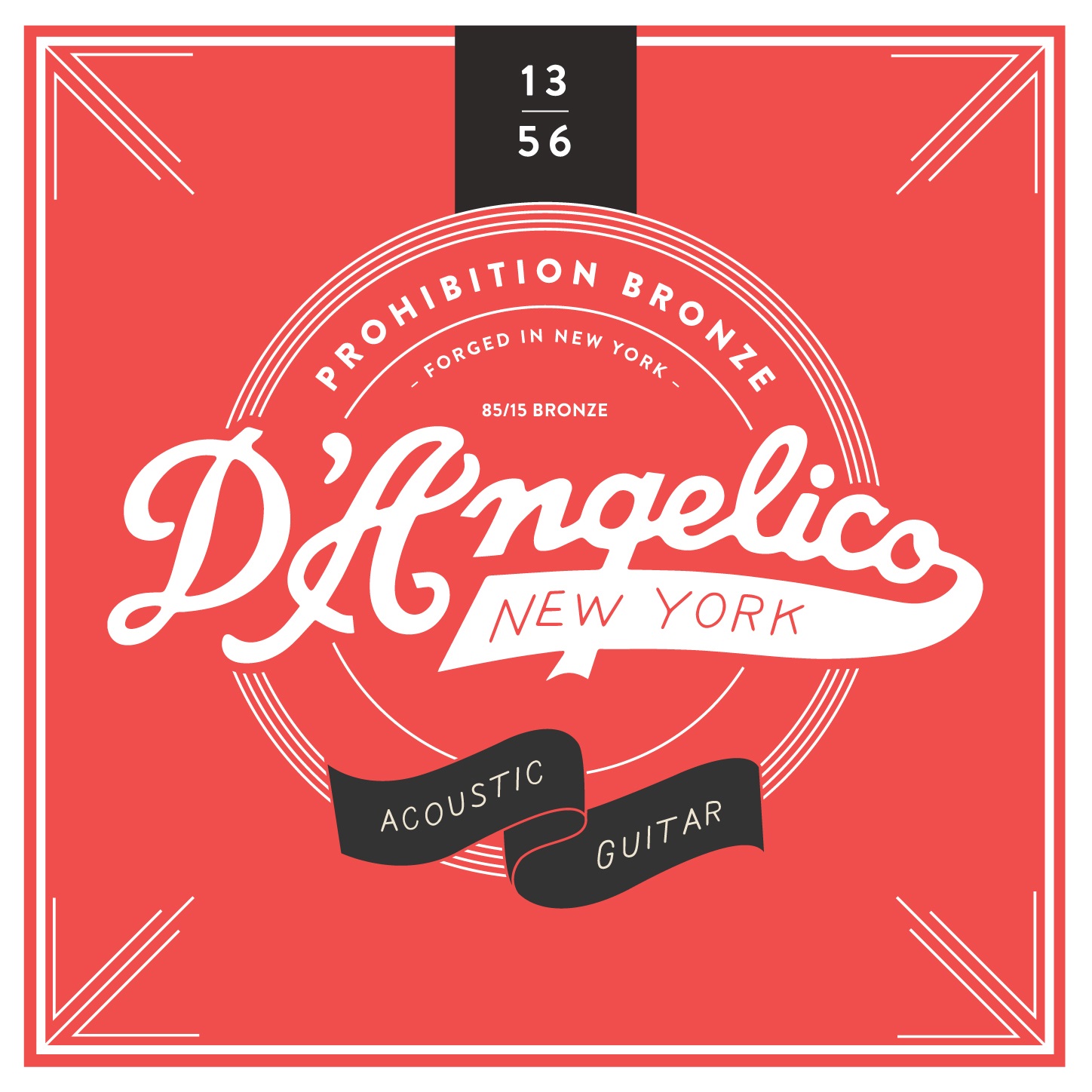 Levně D'Angelico Prohibition Bronze 13-56 Medium