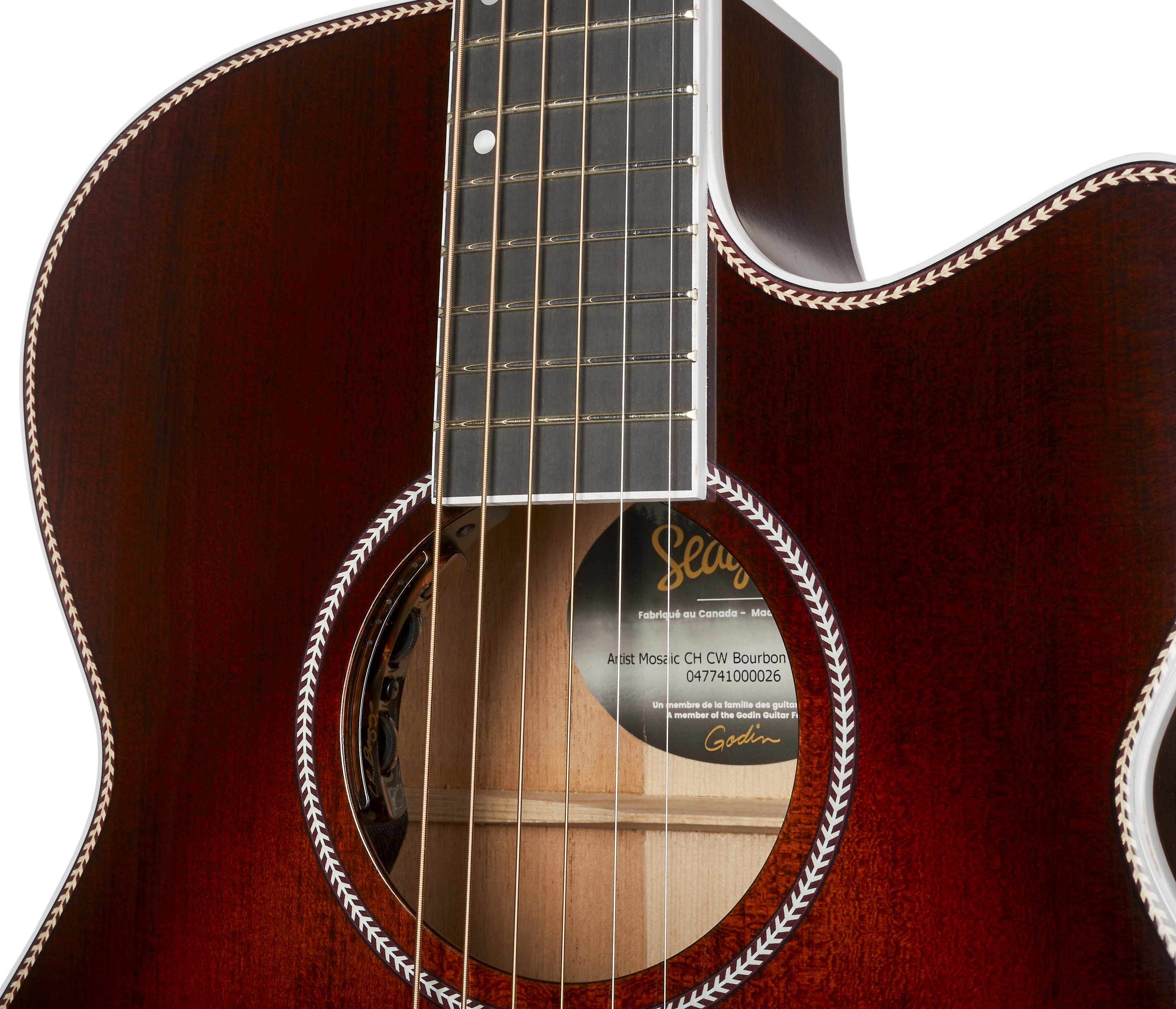 Seagull Artist Mosaic CH CW BourbonBurst GT EQ (obrázek 6)