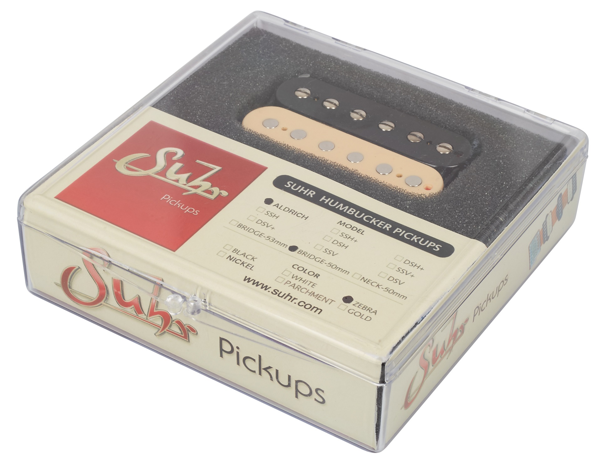 Suhr Aldrich, Hot Humbucker Pickup, Bridge, 50mm, Zebra (obrázek 3)