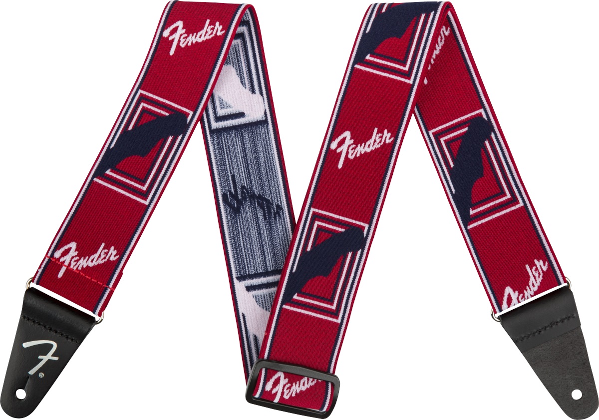 Levně Fender Weighless Monogramm Strap Red/White/Blue