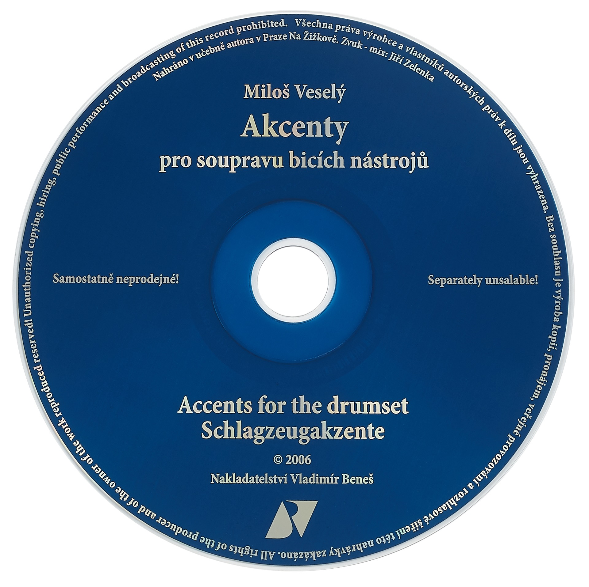 KN Akcenty pro soupravu bicích nástrojů - kniha s CD - Miloš Veselý (obrázek 3)
