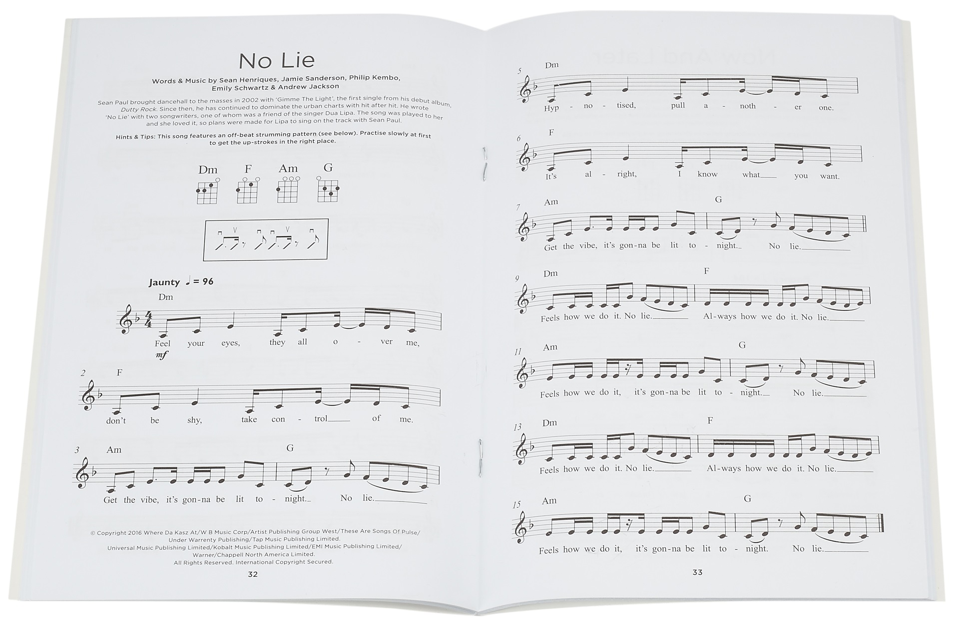 MS Really Easy Ukulele: Chart Hits - #1 Spring/Summer 2017 (obrázek 3)