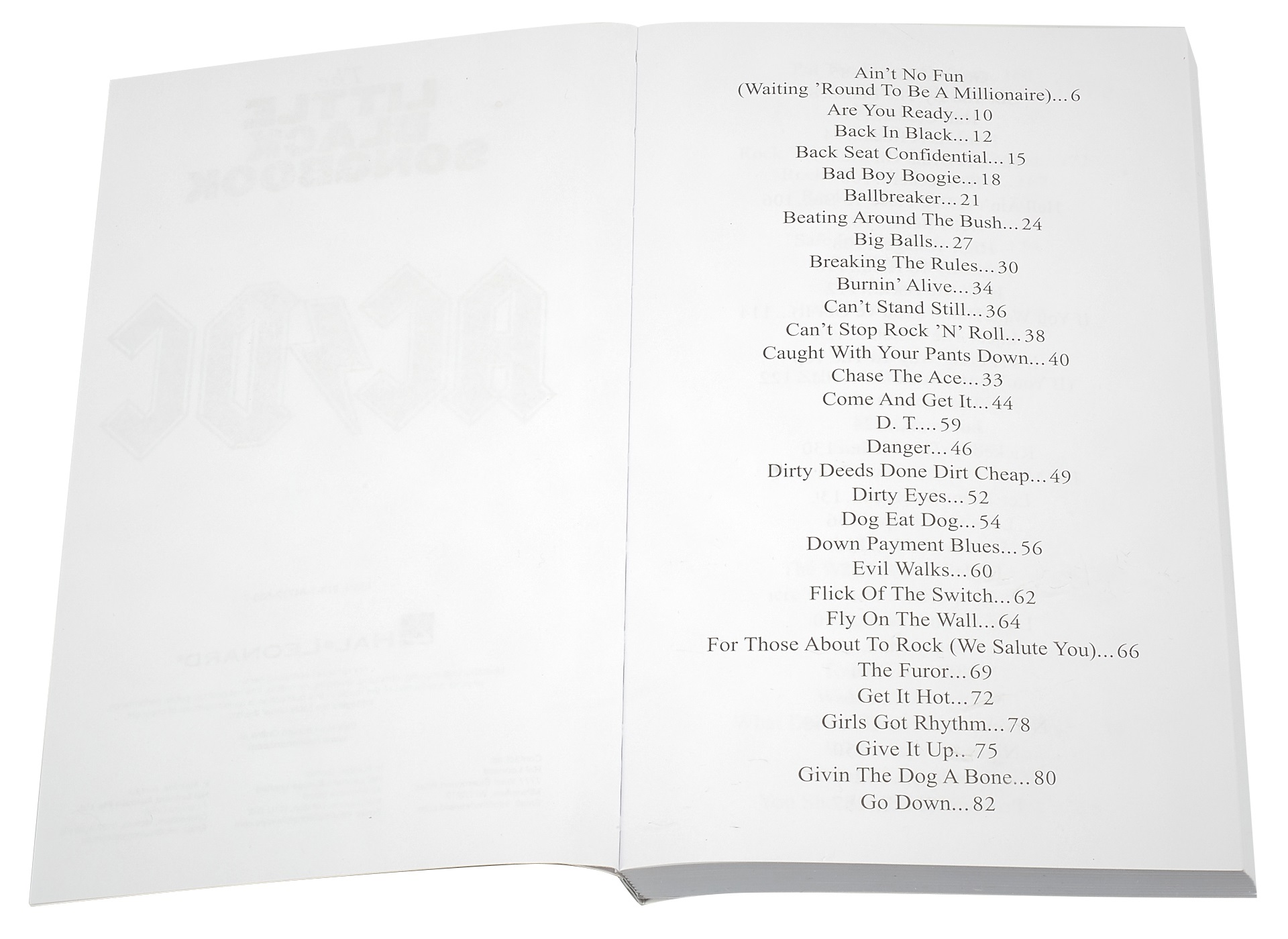 MS The Little Black Songbook: AC/DC (obrázek 3)