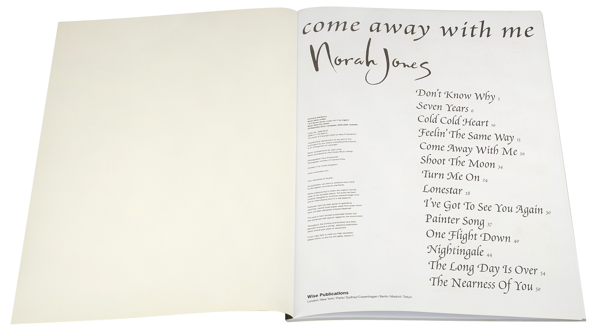 MS Norah Jones: Come Away With Me (PVG) (obrázek 3)