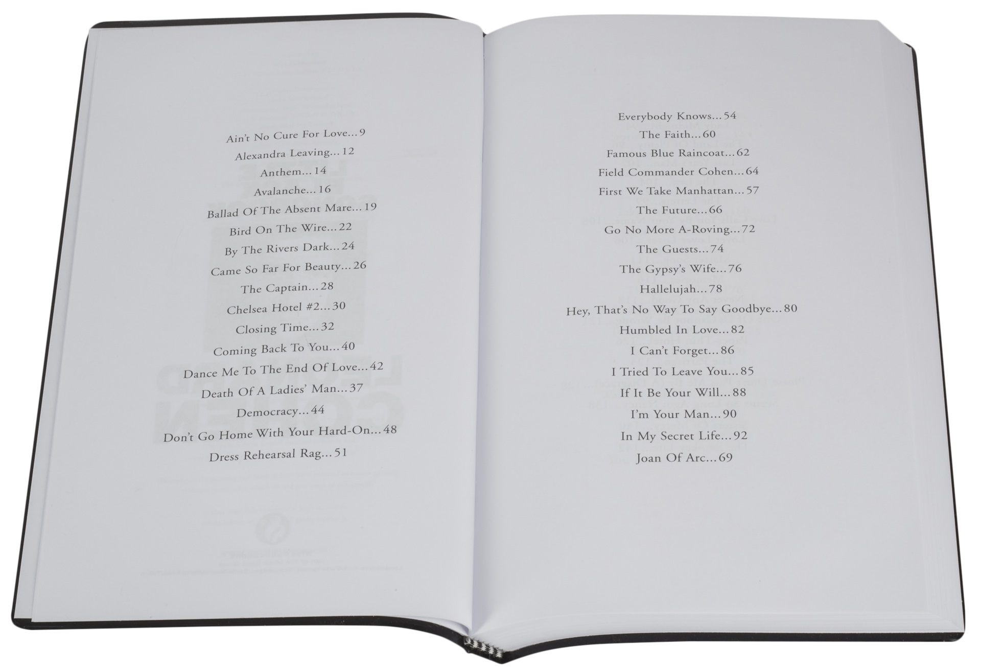 MS The Little Black Songbook: Leonard Cohen (obrázek 4)