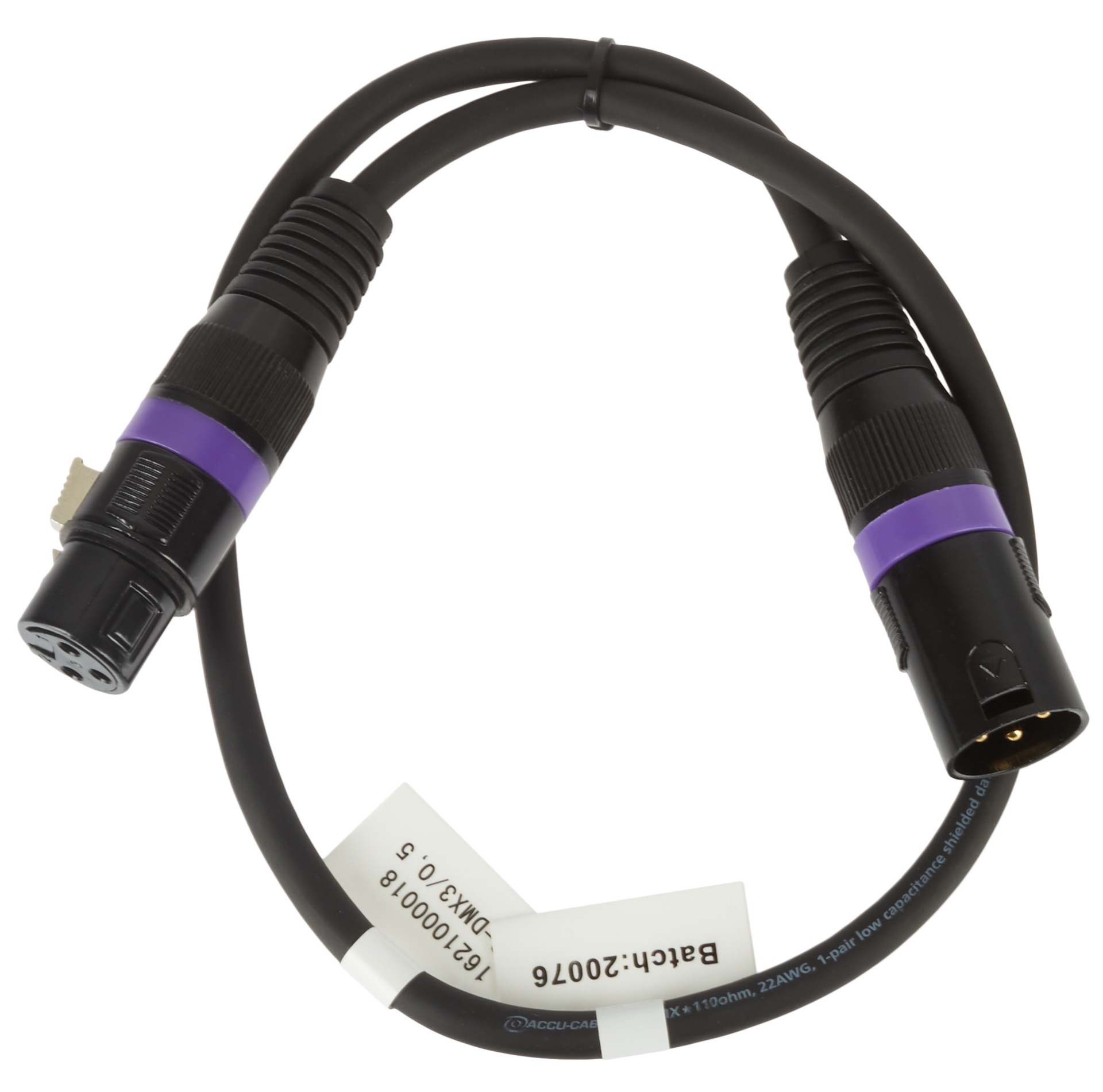 Levně ADJ AC-DMX3/0,5 3 p. XLRm/3 p. XLRf 0,5m DMX