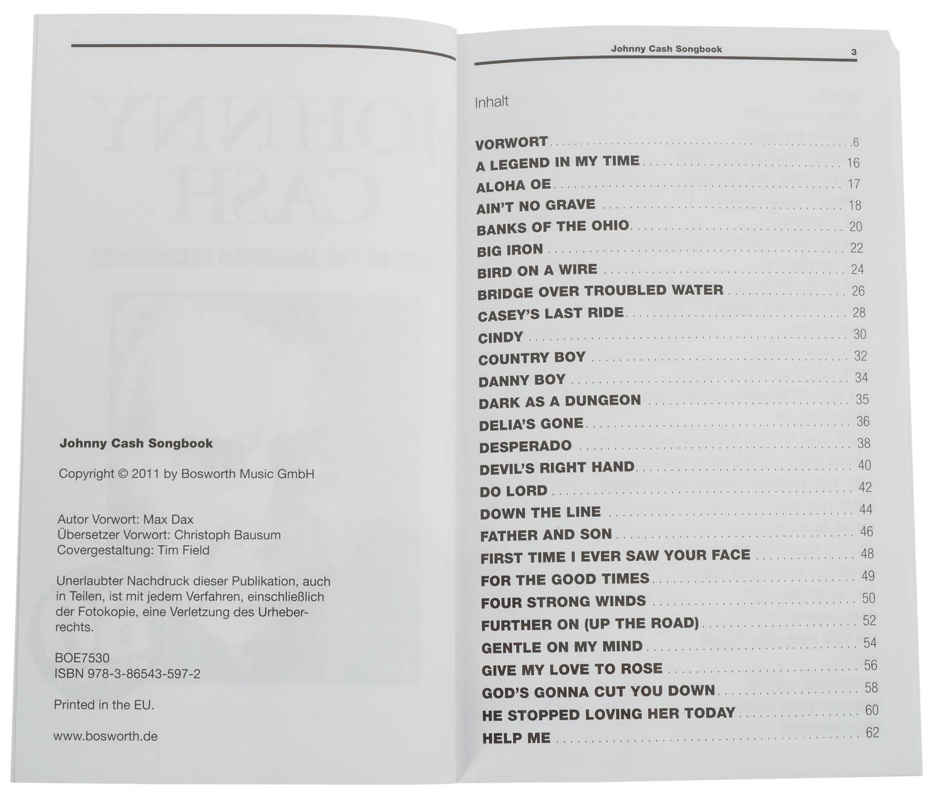 MS The Little Black Songbook: Johnny Cash - Best Of The American Recor (obrázek 5)